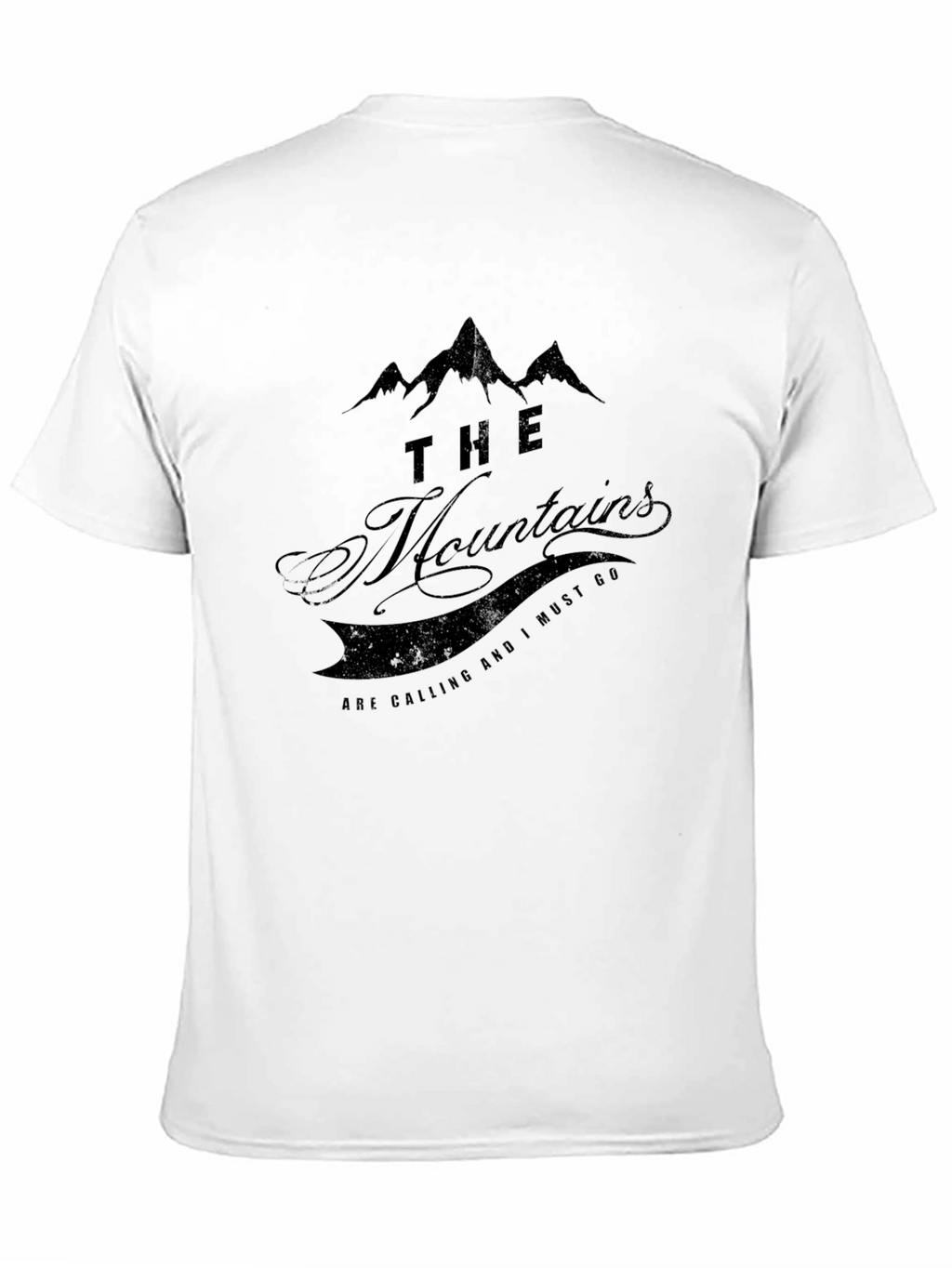 The Mountains Are Calling Black T-Shirt