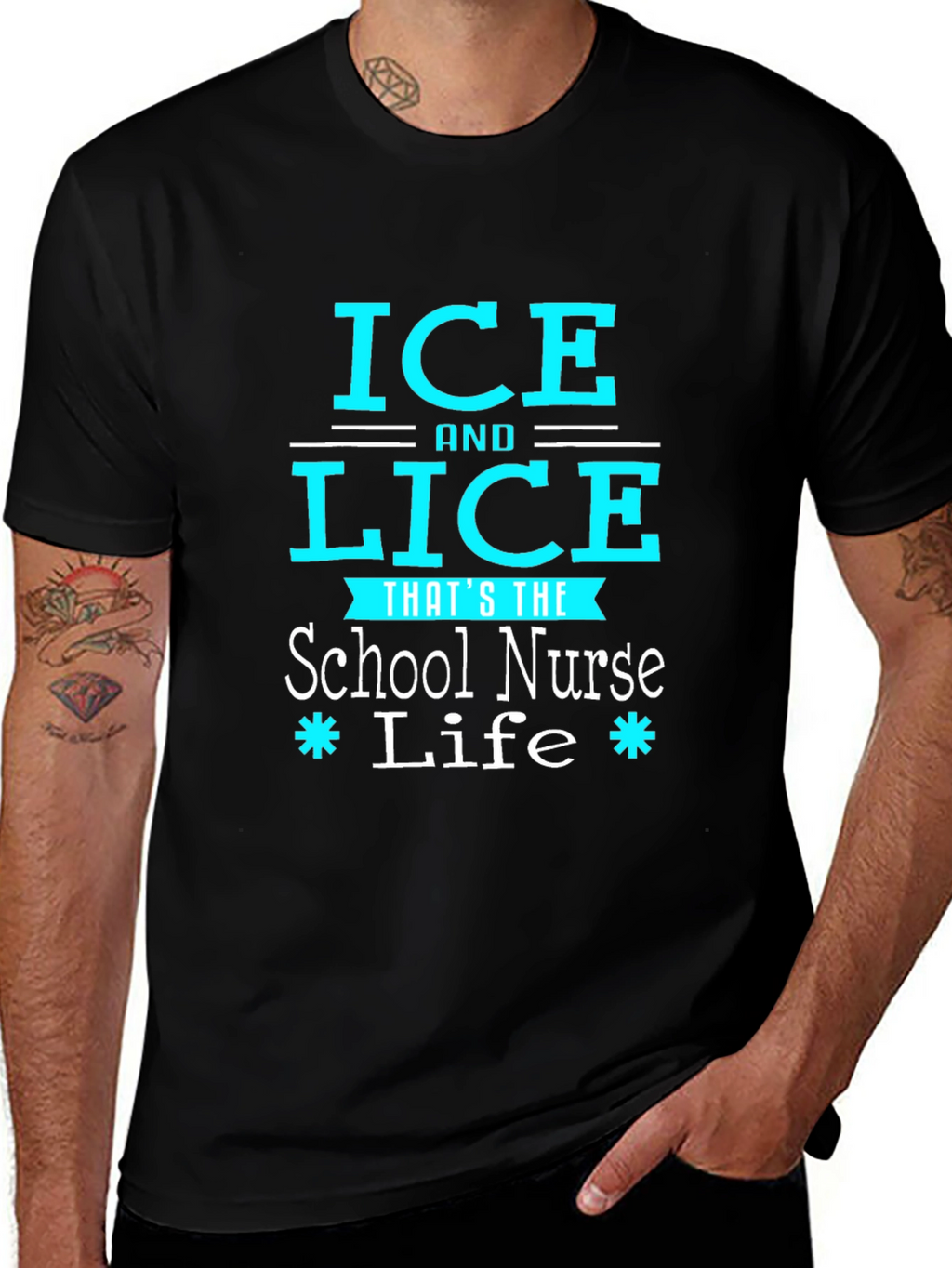 Ice and Lice School Nurse Life Graphic Tee