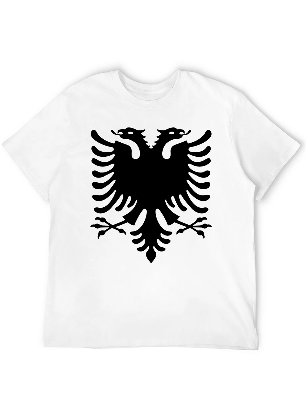 Albanian Eagle Graphic T-Shirt - Bold Black Design