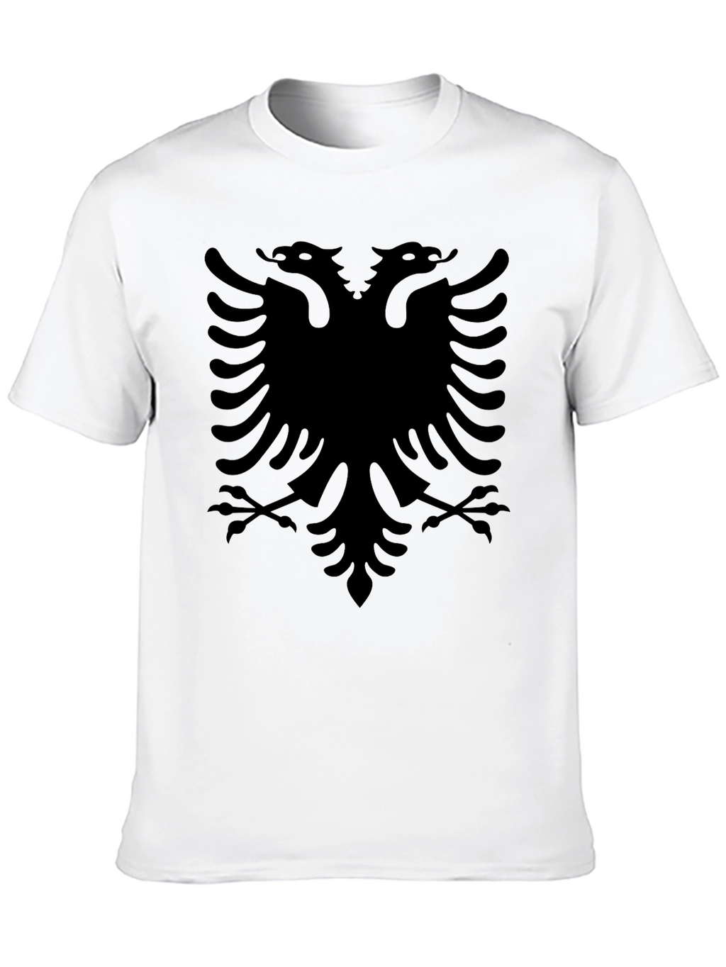 Albanian Eagle Graphic T-Shirt - Bold Black Design