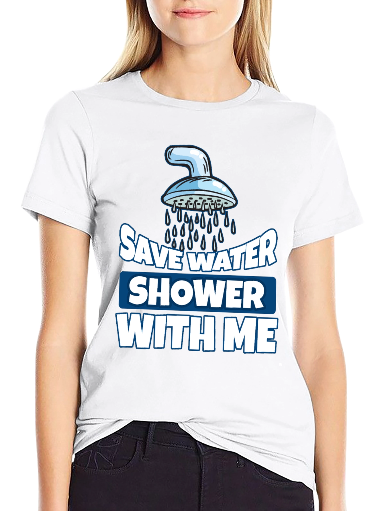 Save Water Shower With Me Graphic T-Shirt