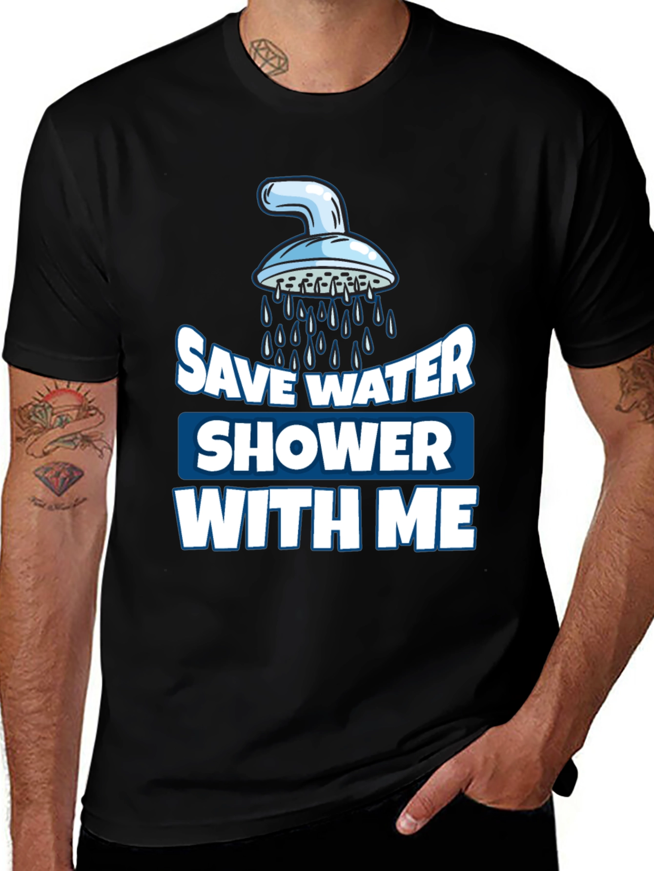 Save Water Shower With Me Graphic T-Shirt