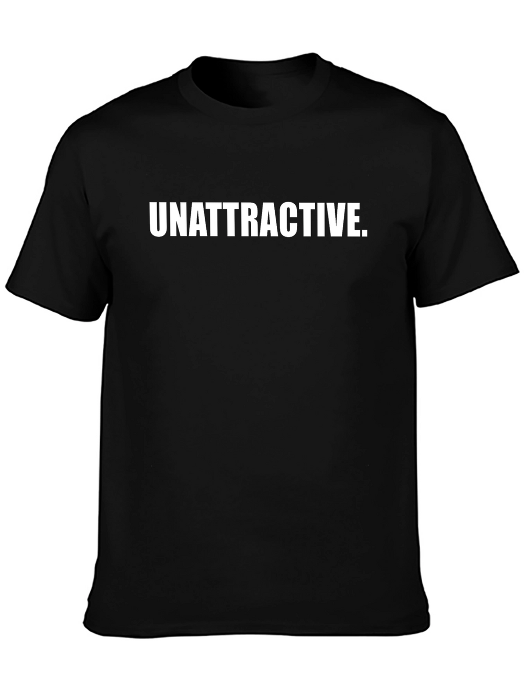 Unattractive Graphic Tee - Mens Black Crew Neck T-Shirt
