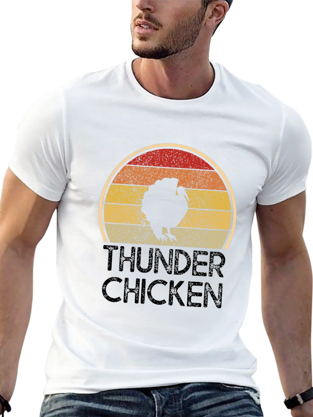 Thunder Chicken T-Shirt - Retro Turkey Design