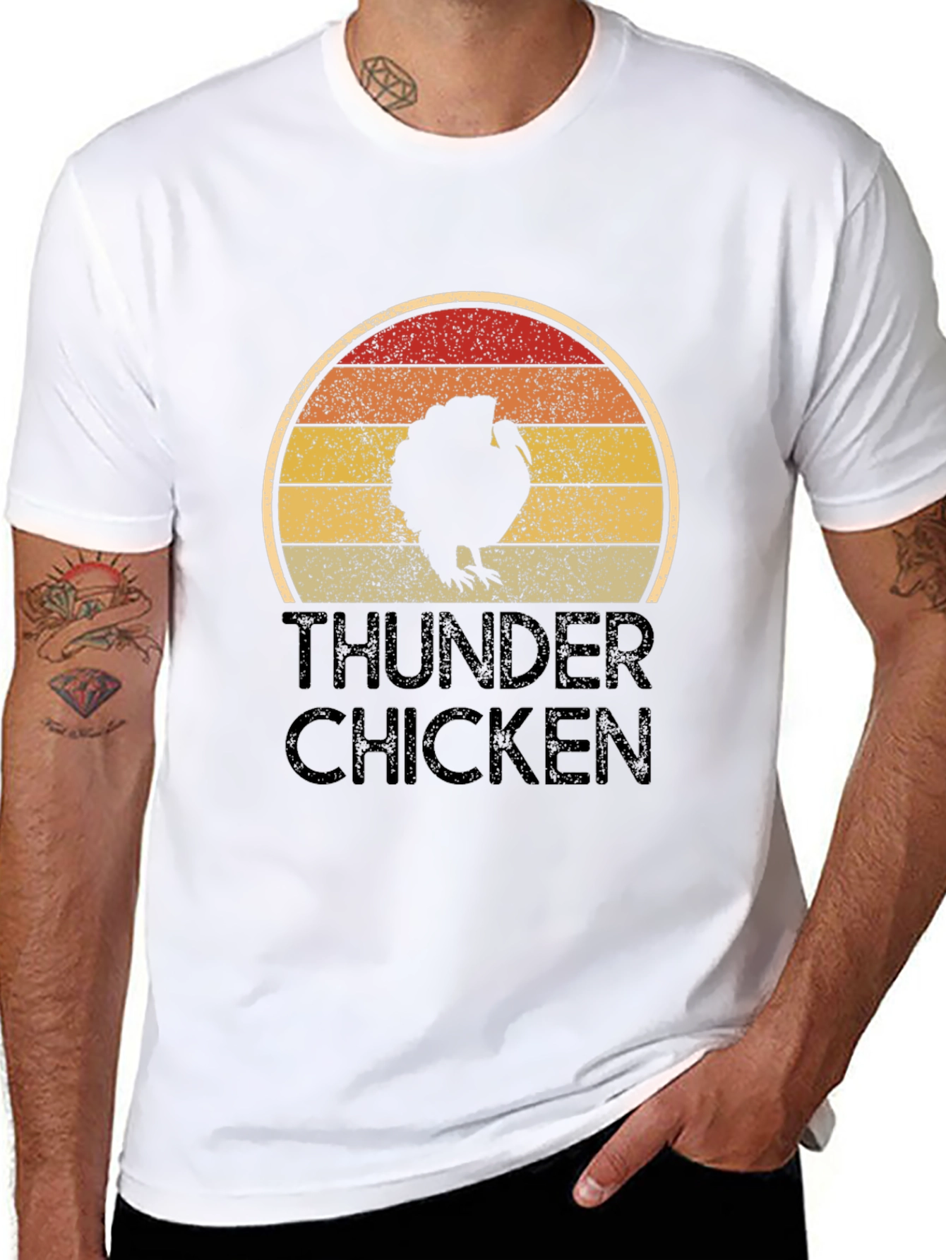 Thunder Chicken T-Shirt - Retro Turkey Design