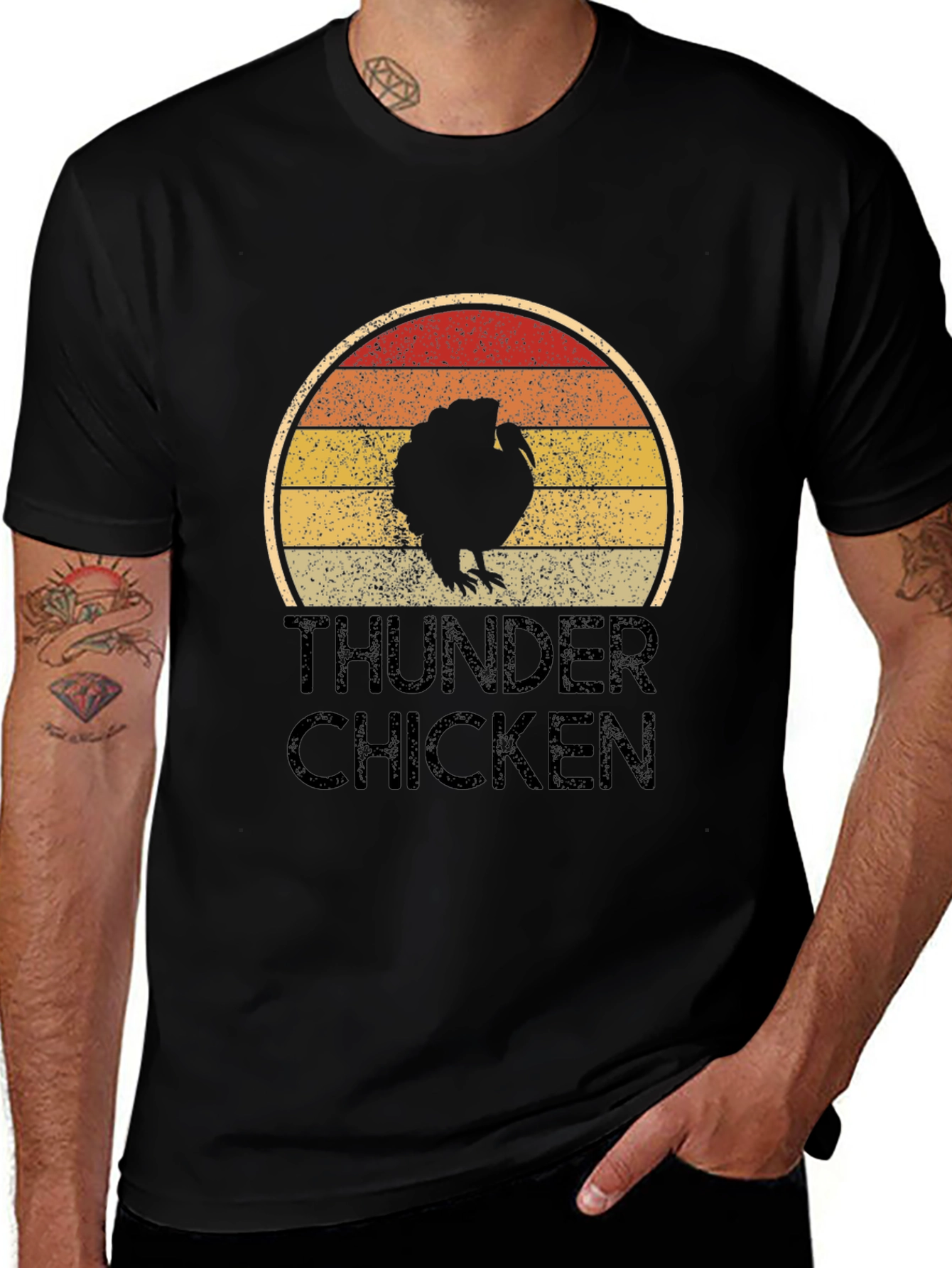 Thunder Chicken T-Shirt - Retro Turkey Design