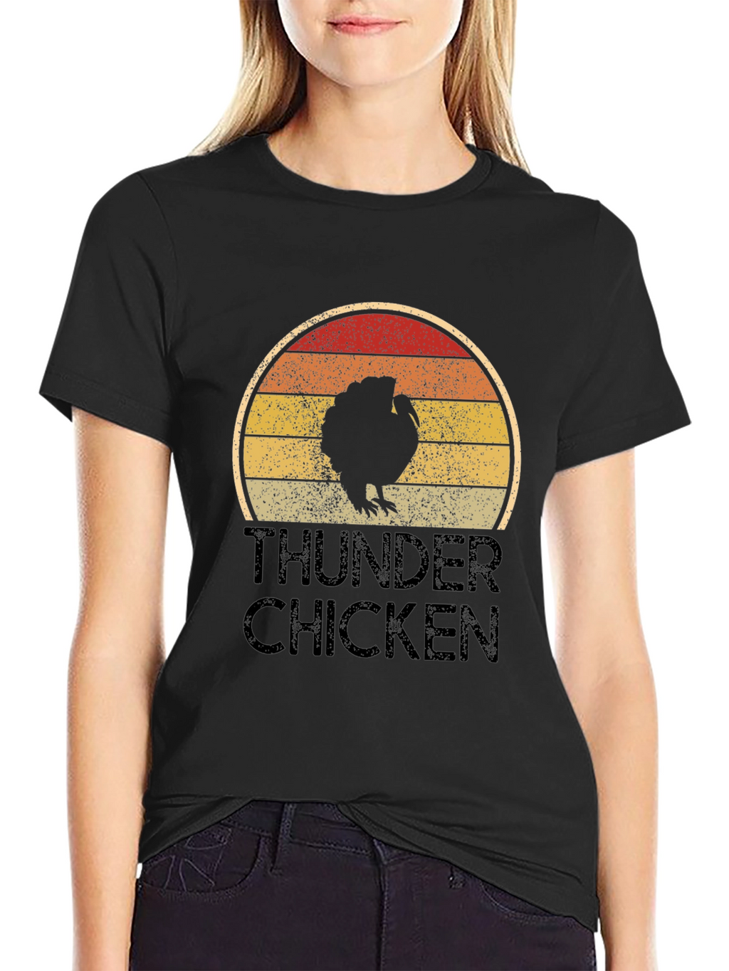 Thunder Chicken T-Shirt - Retro Turkey Design