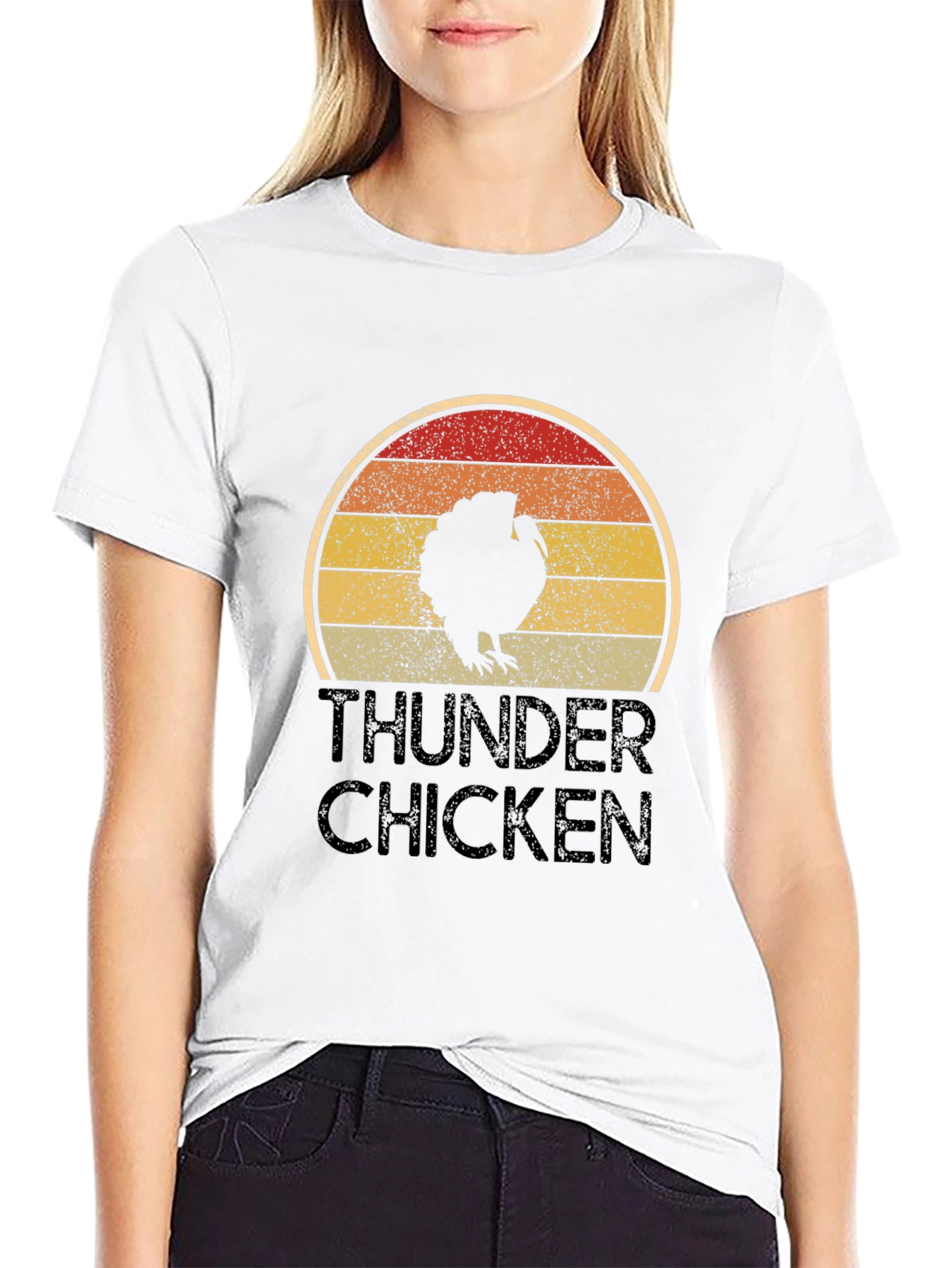 Thunder Chicken T-Shirt - Retro Turkey Design