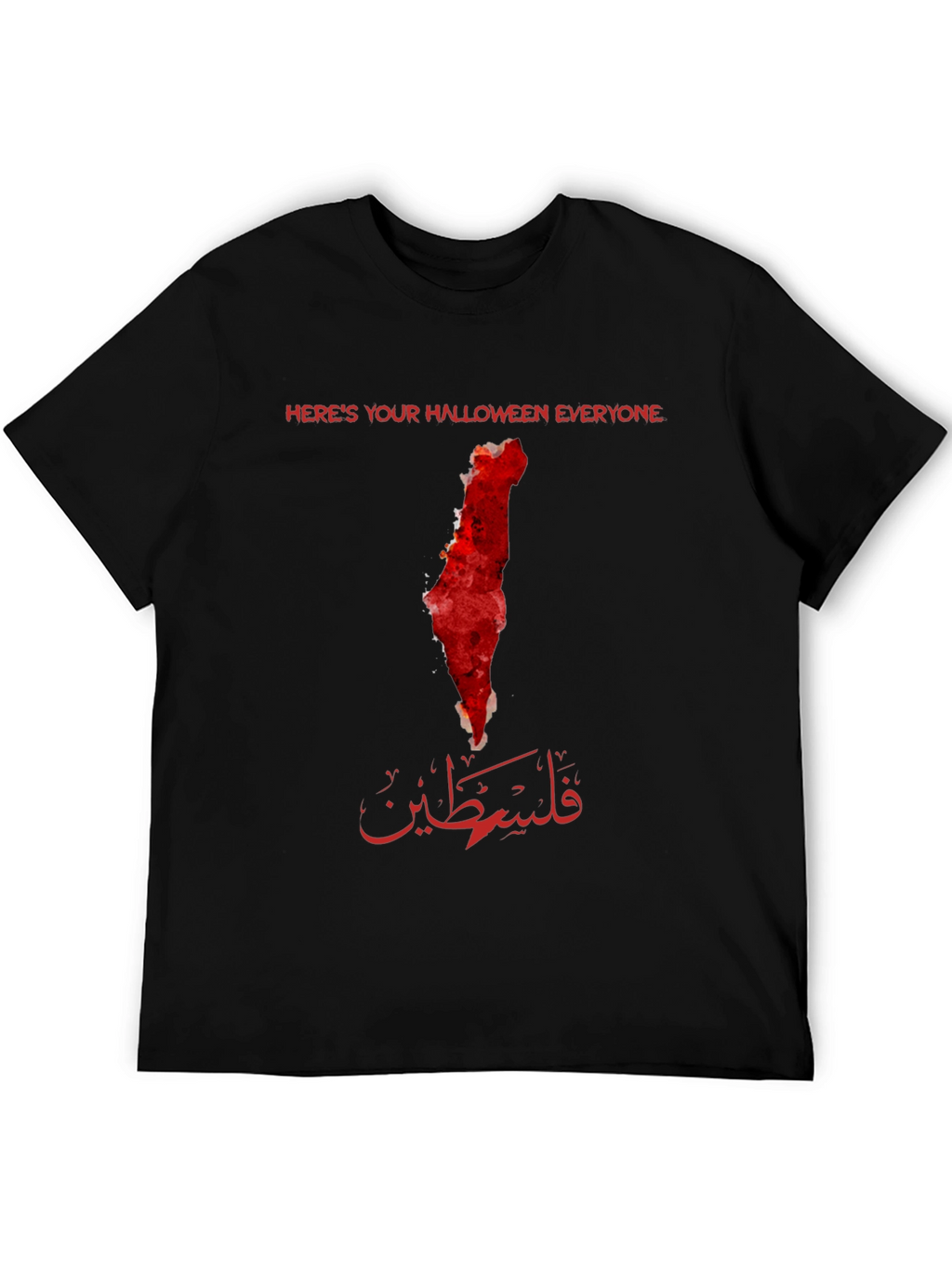 Halloween Palestine Map T-Shirt