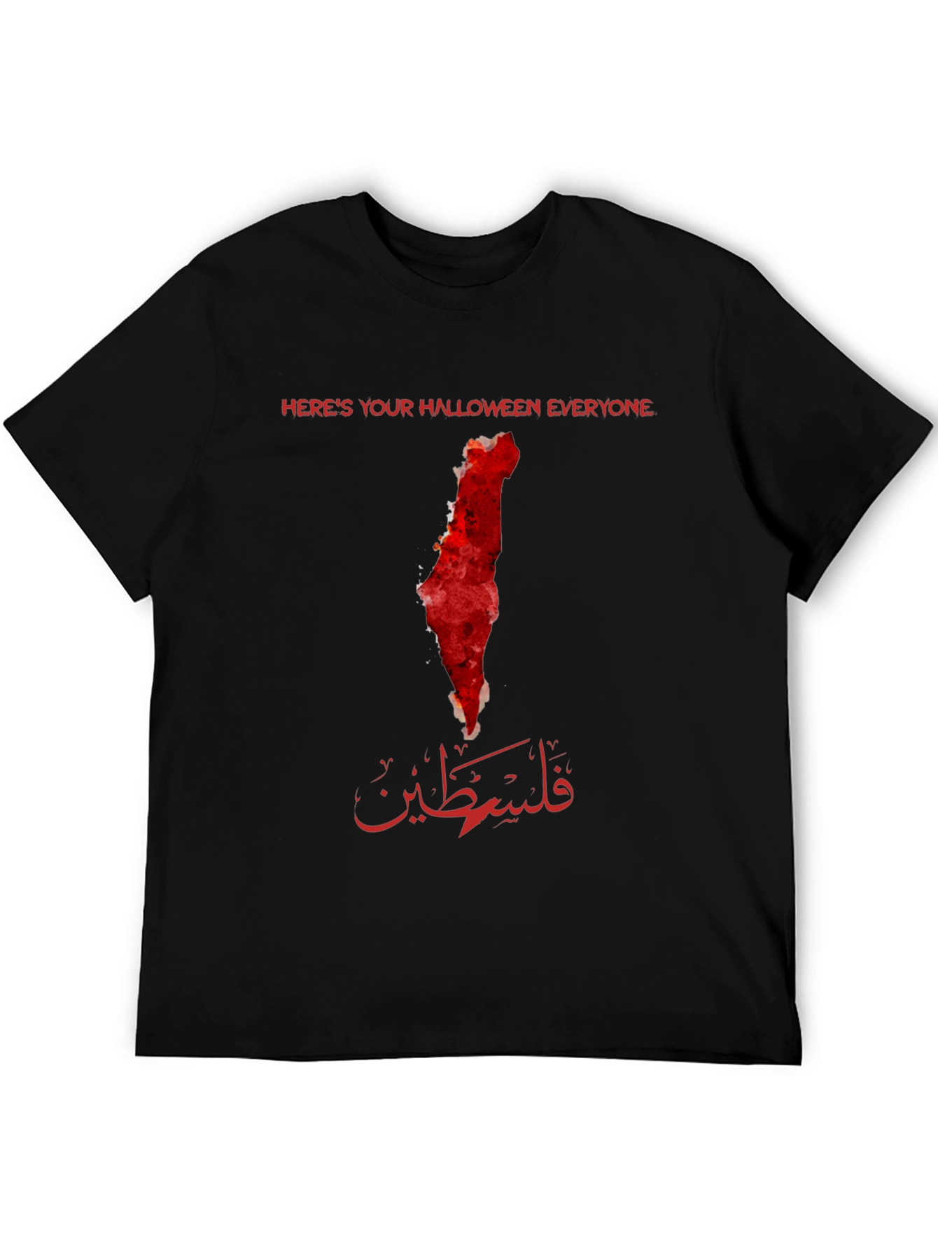 Halloween Palestine Map T-Shirt