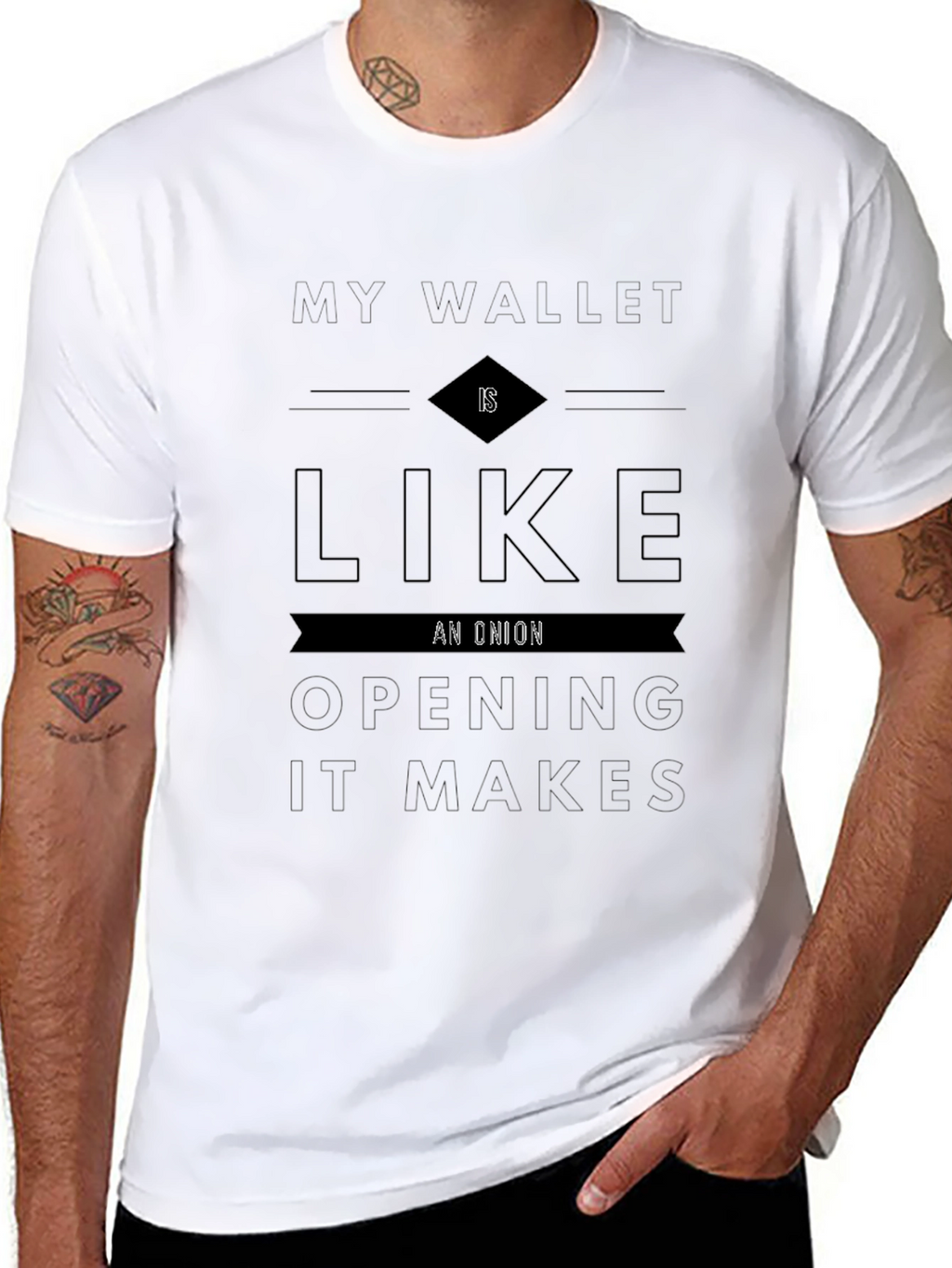 Onion Wallet T-Shirt - Funny Saying