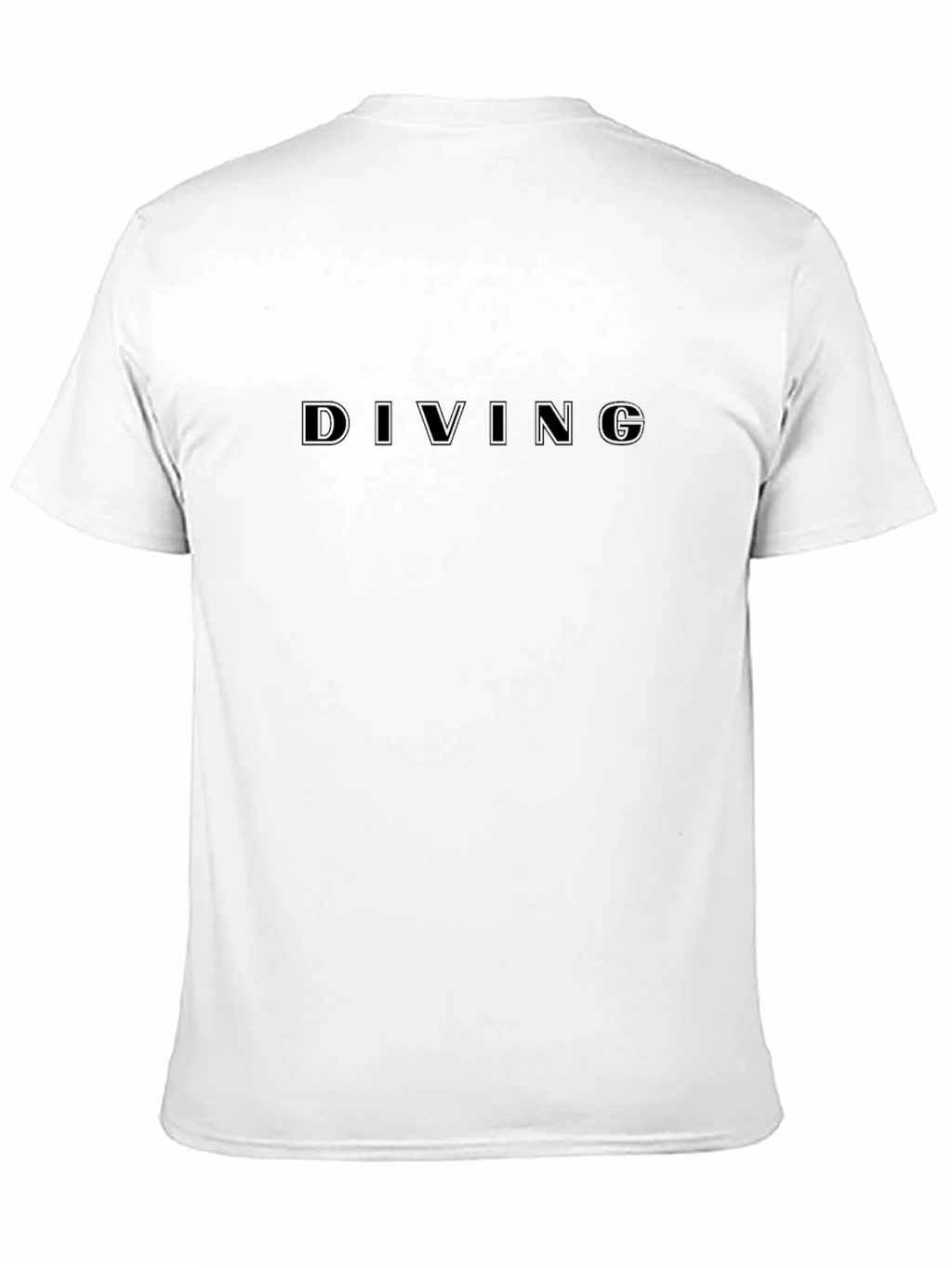 Diving Graphic Print Black T-Shirt