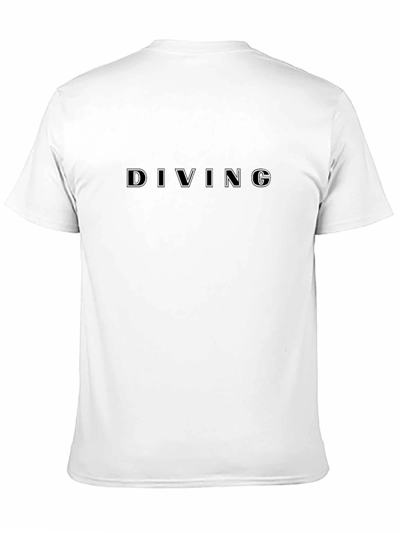 Diving Graphic Print Black T-Shirt