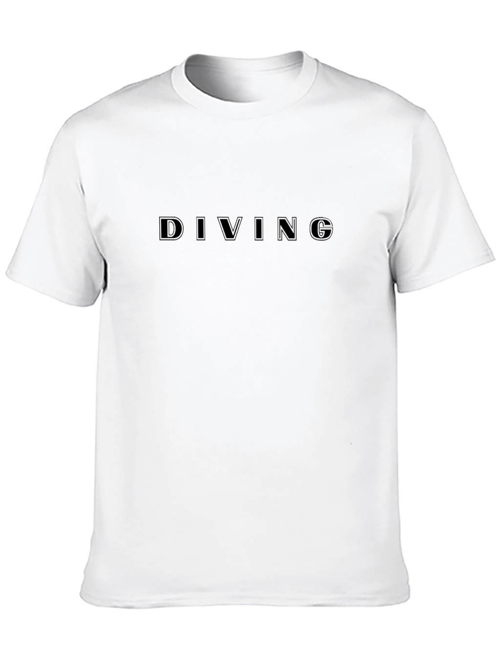 Diving Graphic Print Black T-Shirt