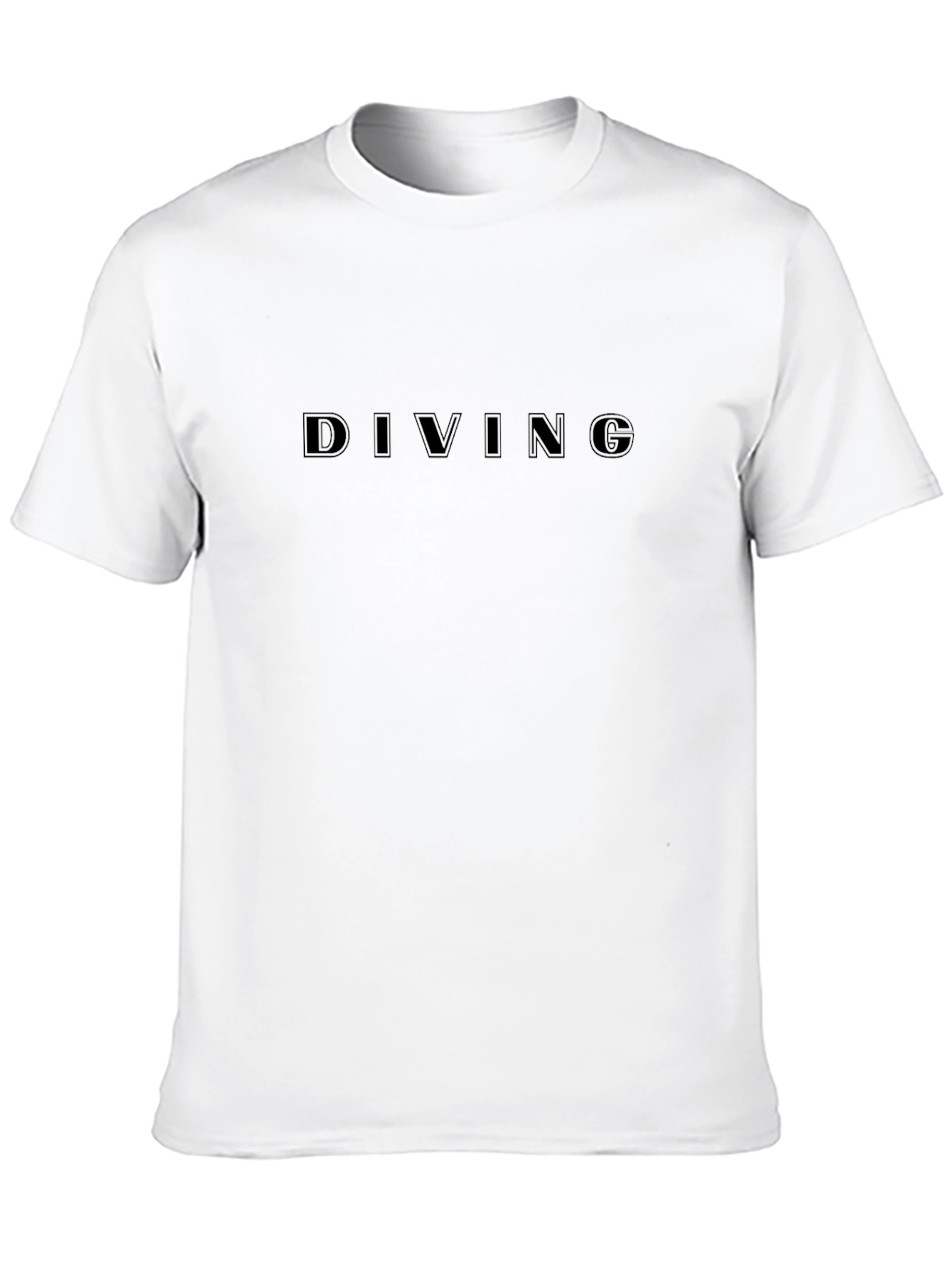 Diving Graphic Print Black T-Shirt