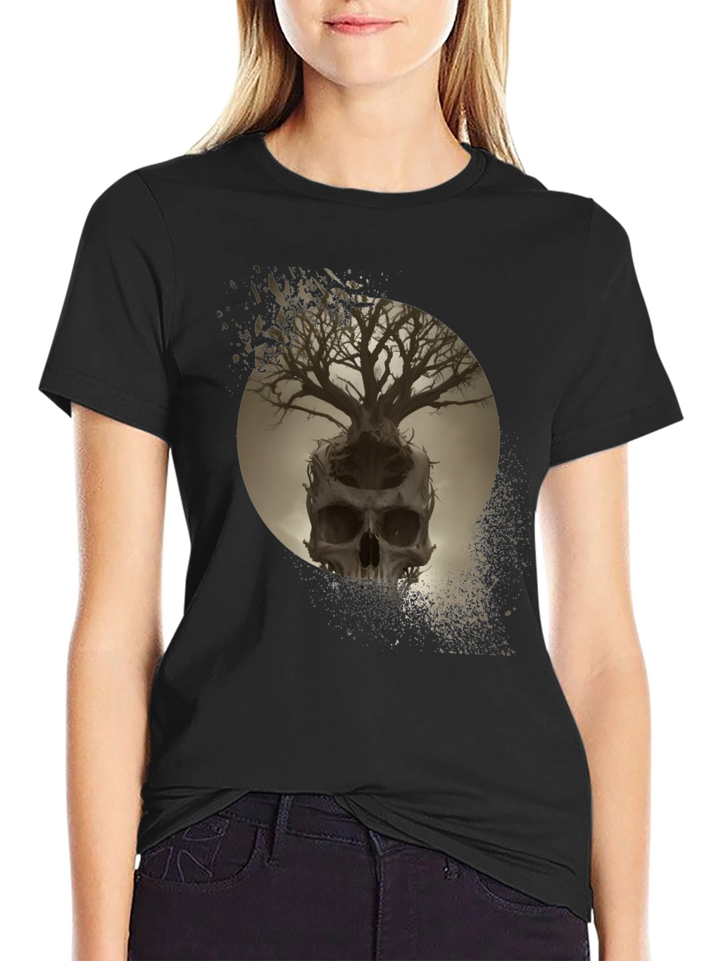 Skull Tree Graphic Tee - Unique Design