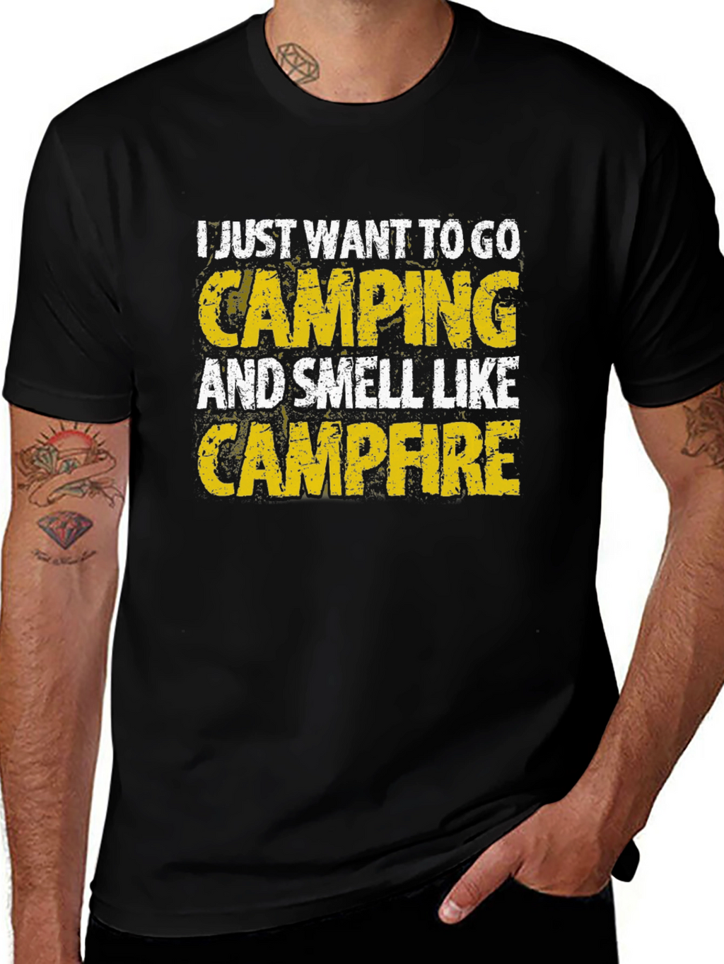 Camping Campfire Smell Graphic T-Shirt