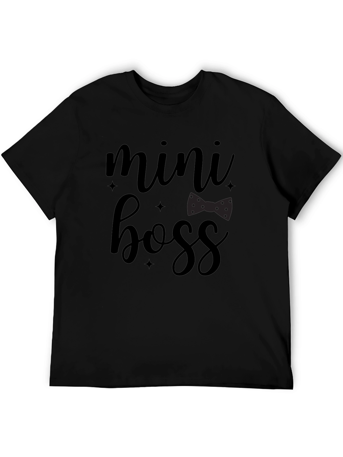 Mini Boss Graphic T-Shirt - Trendy Black Tee