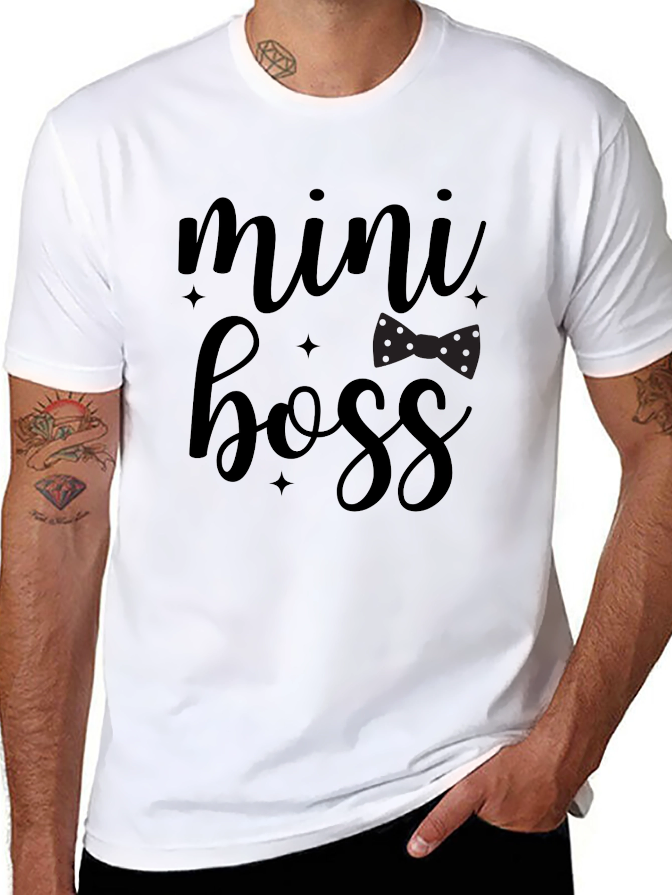 Mini Boss Graphic T-Shirt - Trendy Black Tee