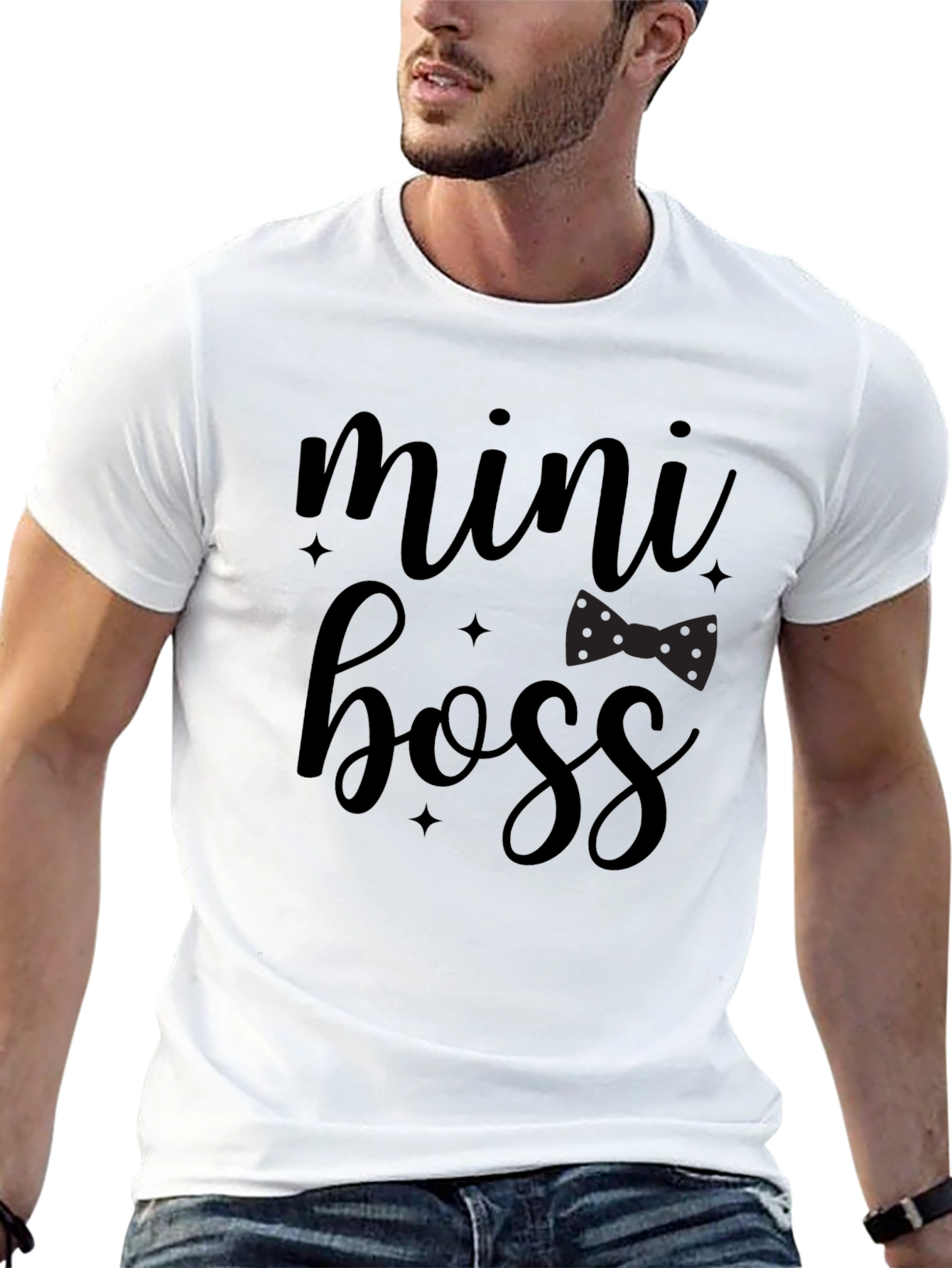 Mini Boss Graphic T-Shirt - Trendy Black Tee