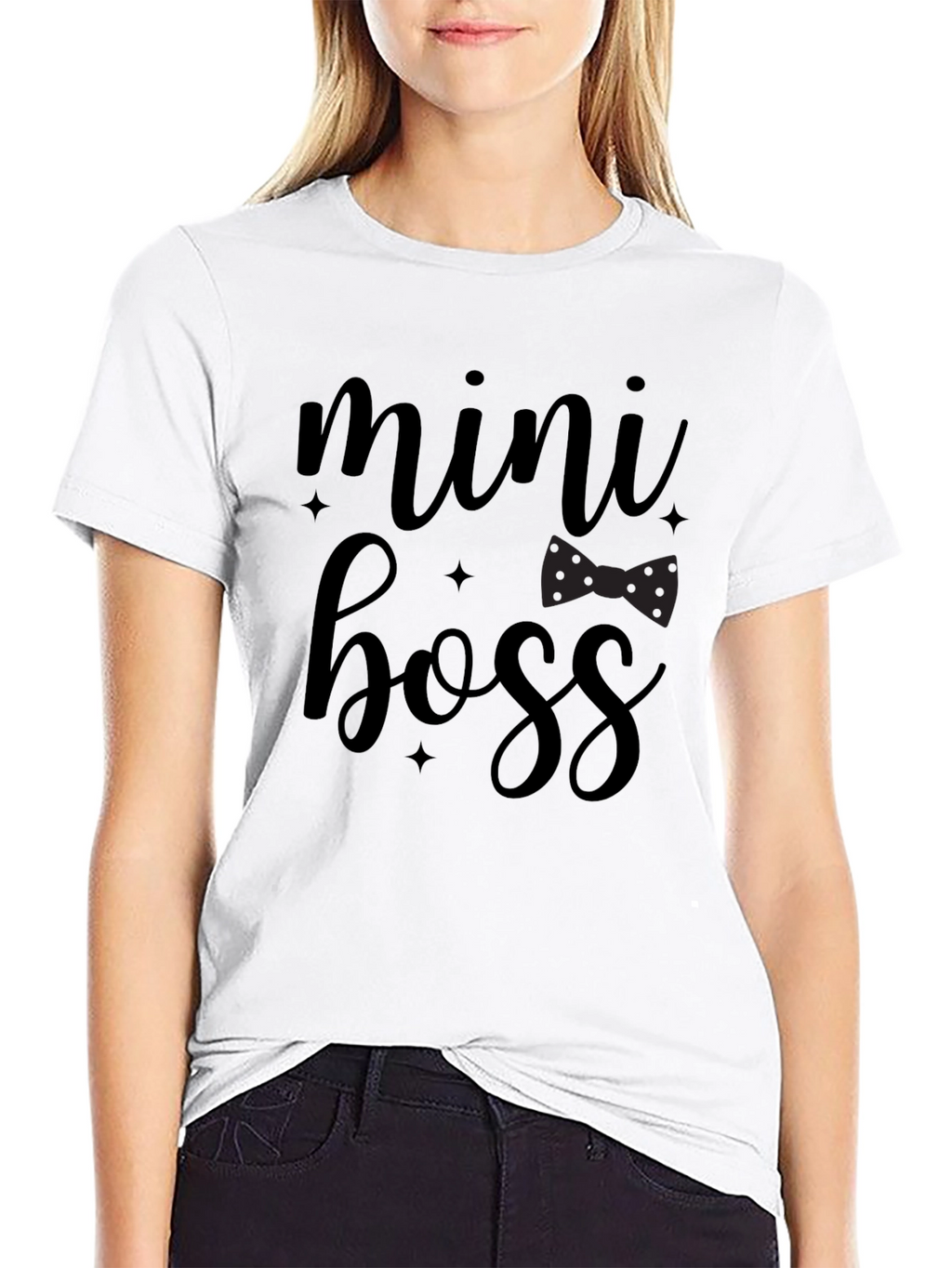 Mini Boss Graphic T-Shirt - Trendy Black Tee
