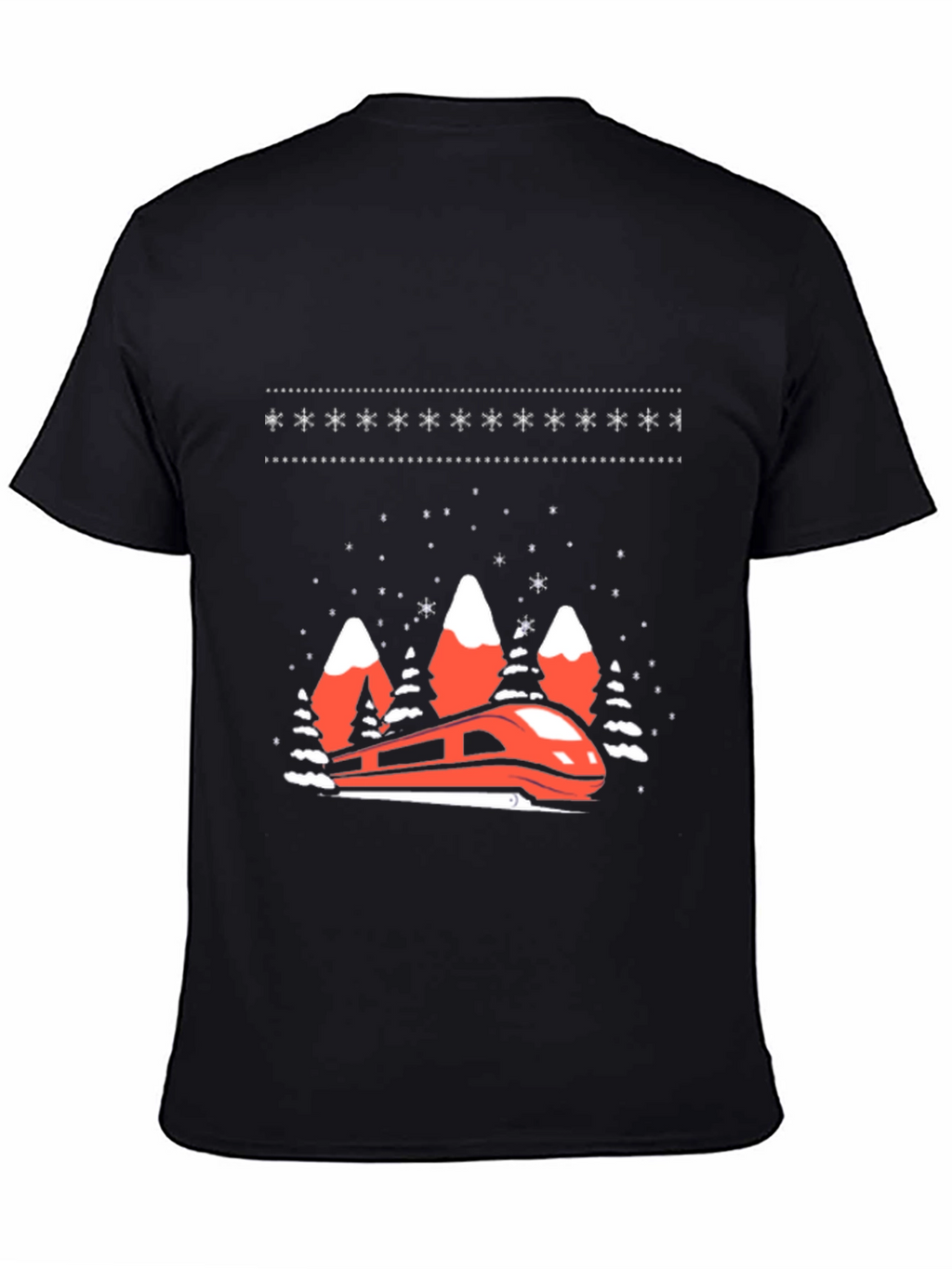 Festive Train Graphic Tee - Holiday Style