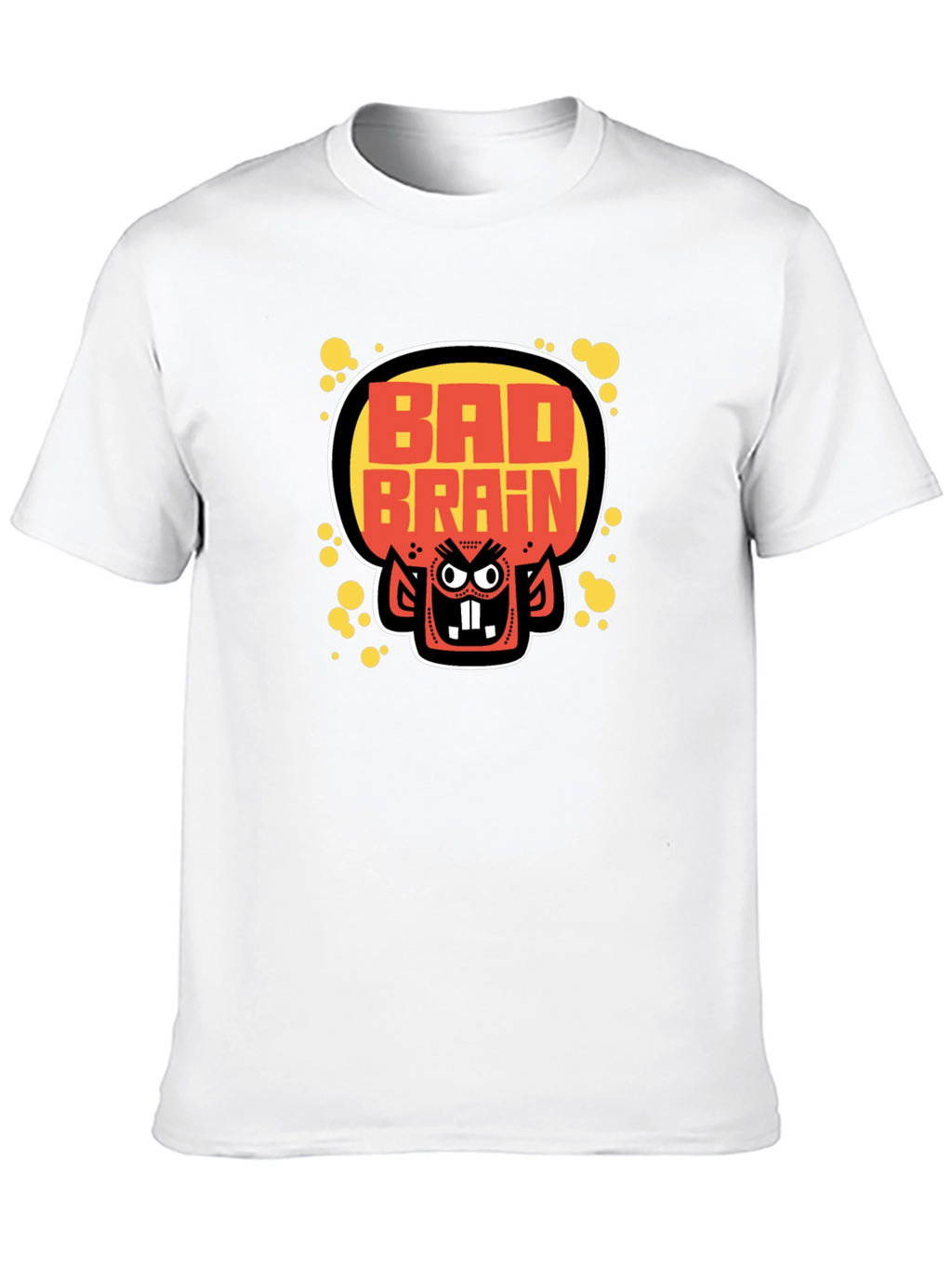 Bad Brains Cartoon Monster Graphic Black T-Shirt