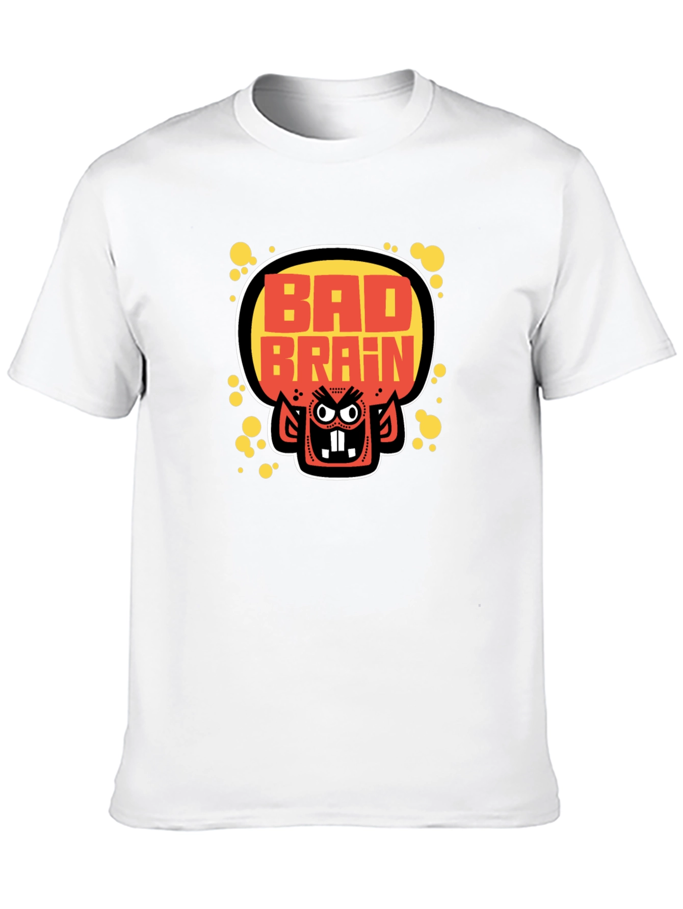 Bad Brains Cartoon Monster Graphic Black T-Shirt