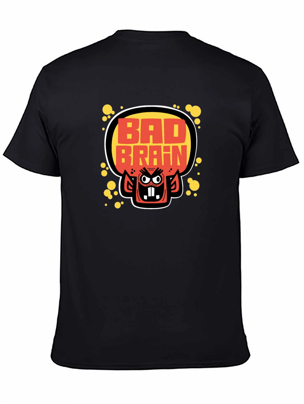 Bad Brains Cartoon Monster Graphic Black T-Shirt