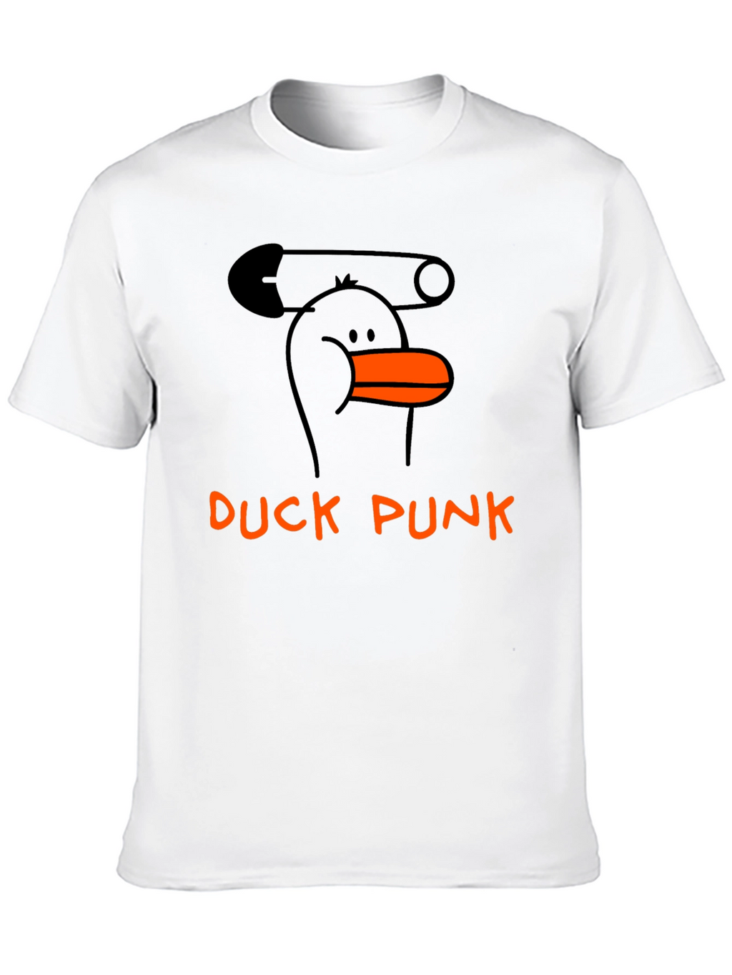 Duck Punk Black Cotton Graphic T-Shirt