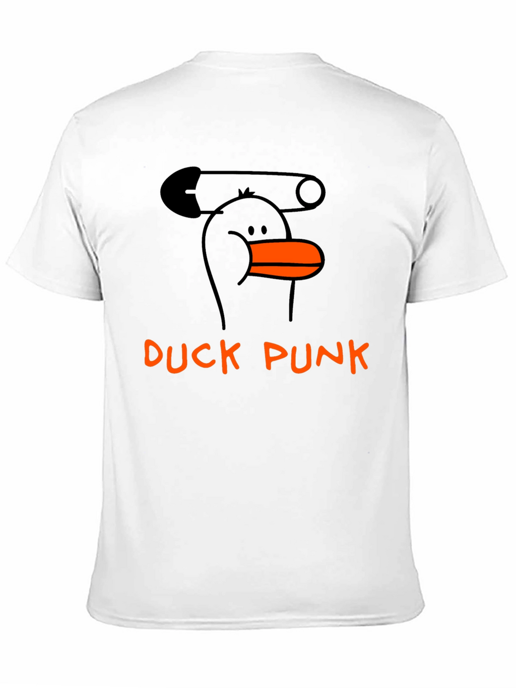 Duck Punk Black Cotton Graphic T-Shirt