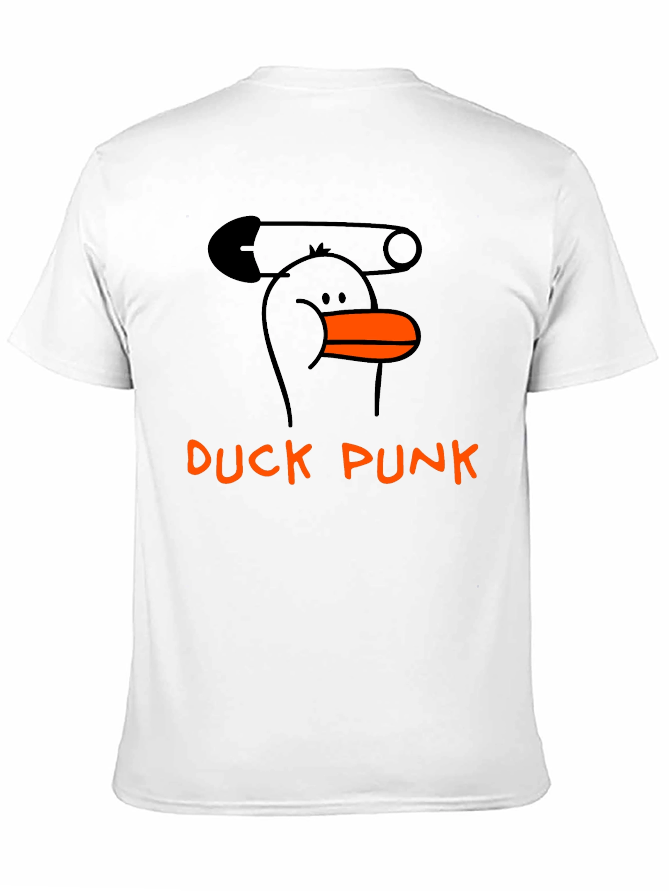 Duck Punk Black Cotton Graphic T-Shirt