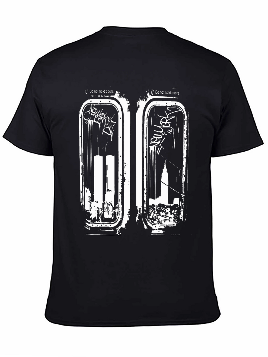 Subway Doors Graphic T-Shirt - Black