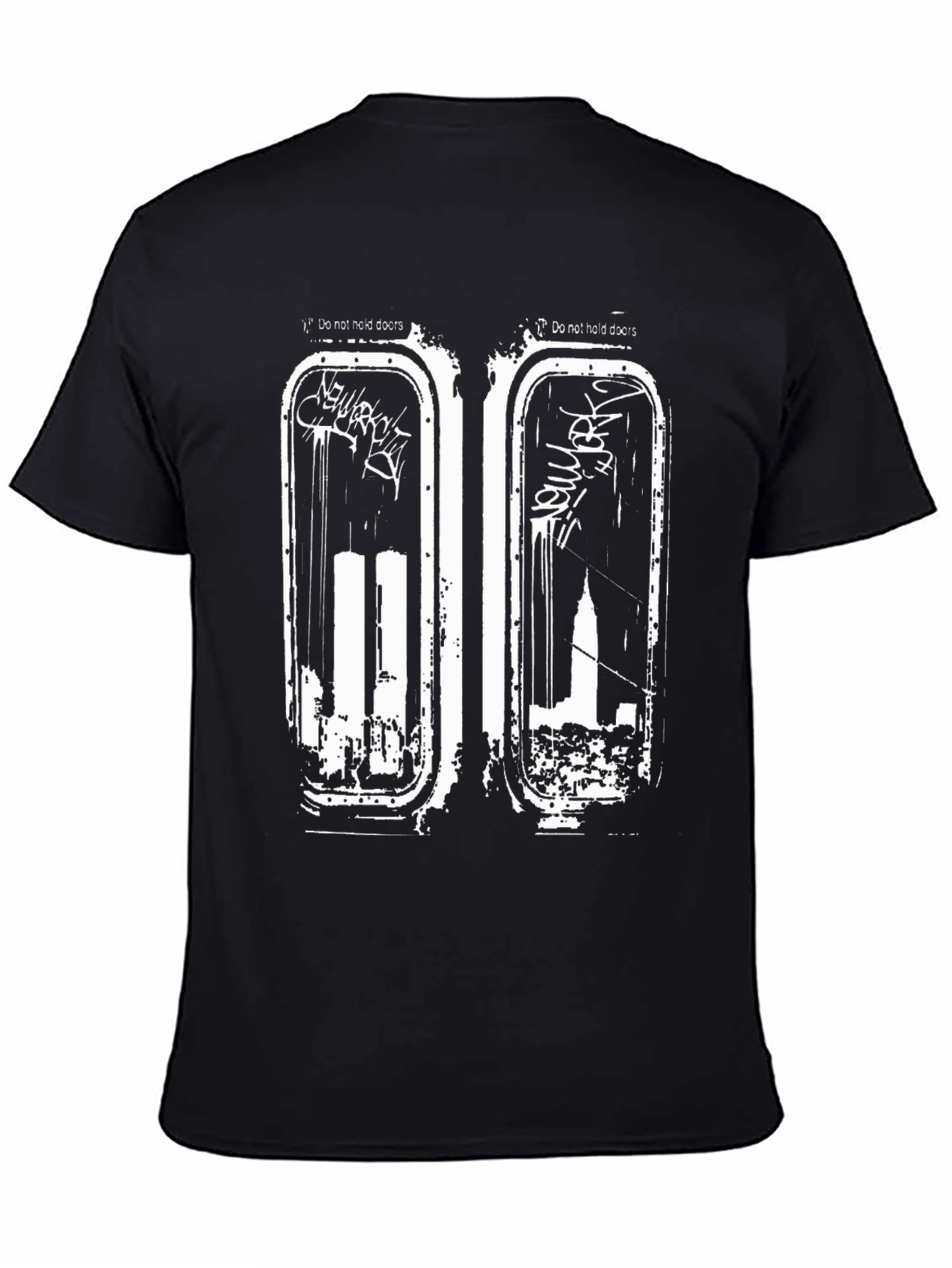 Subway Doors Graphic T-Shirt - Black