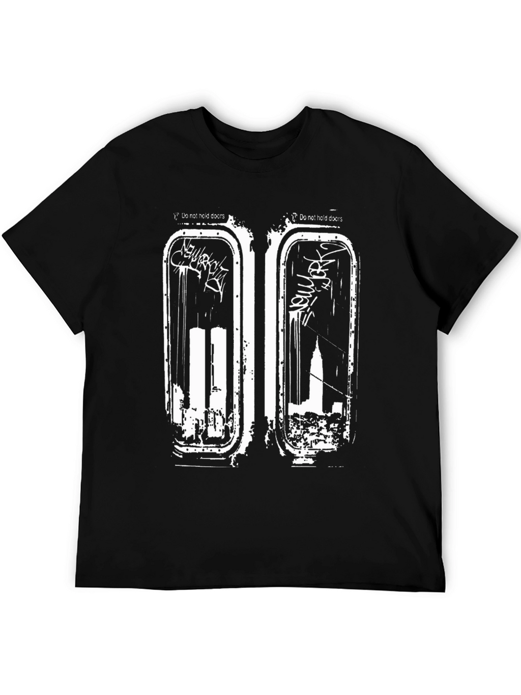 Subway Doors Graphic T-Shirt - Black