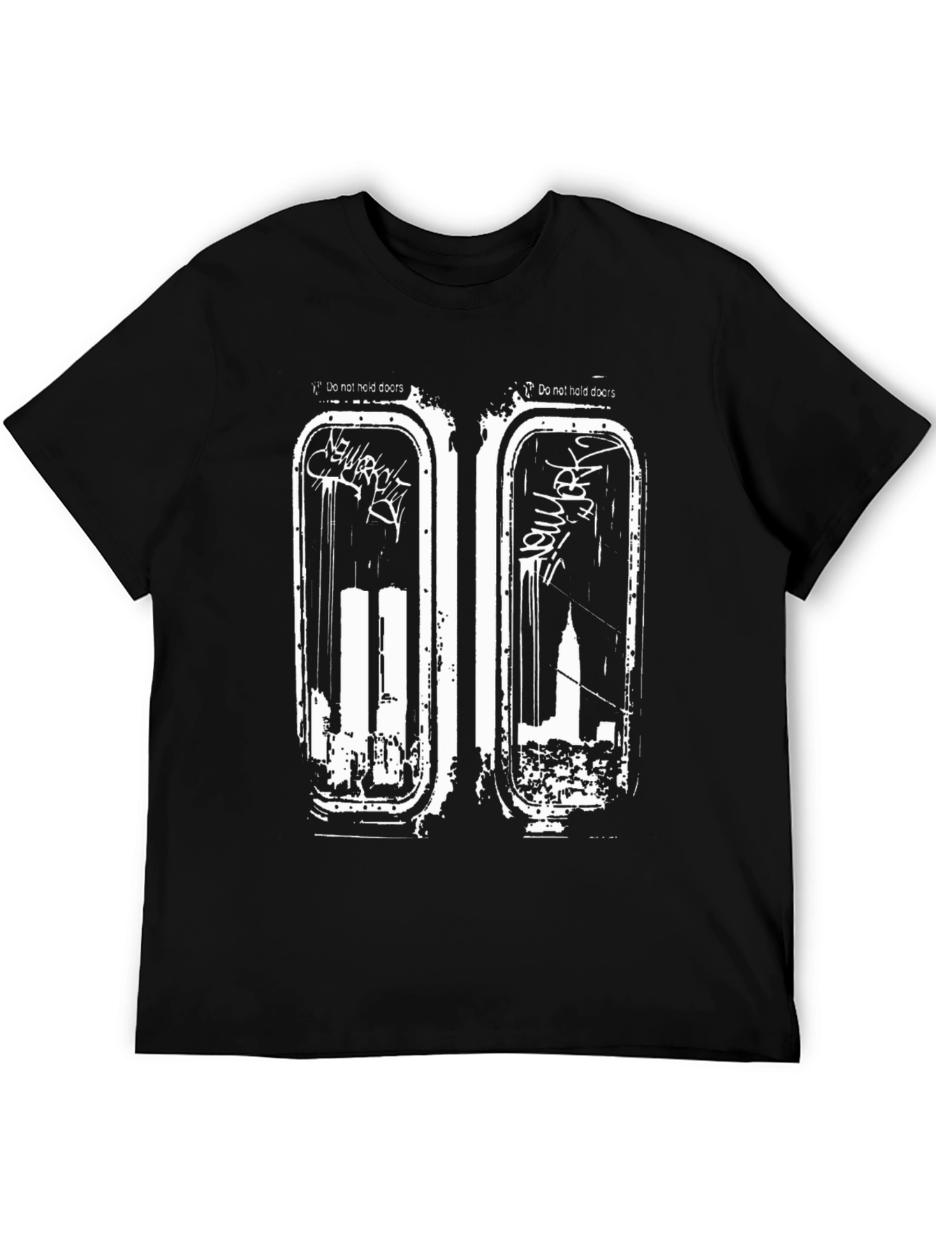 Subway Doors Graphic T-Shirt - Black