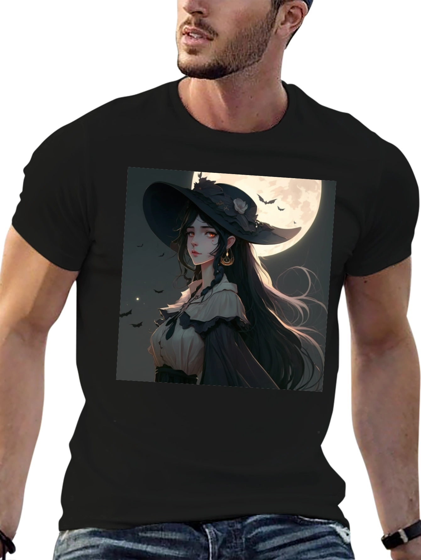 Anime Witch Graphic T-Shirt