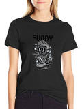 Funny Moving Forward Skeleton Skateboarder T-Shirt
