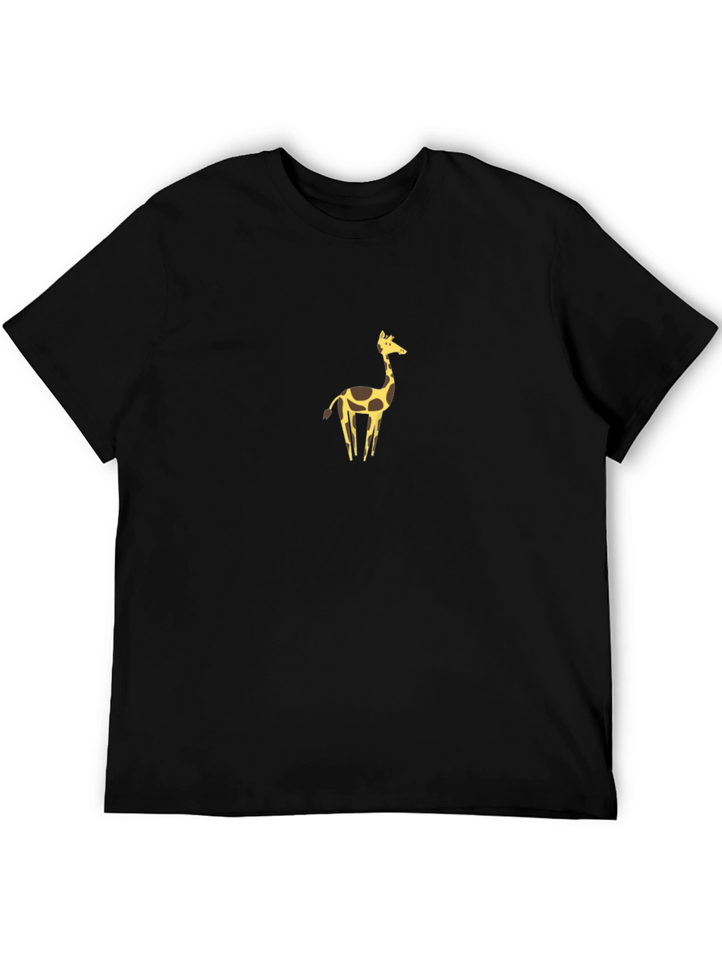 Giraffe Graphic Tee - Trendy Mens Black T-Shirt