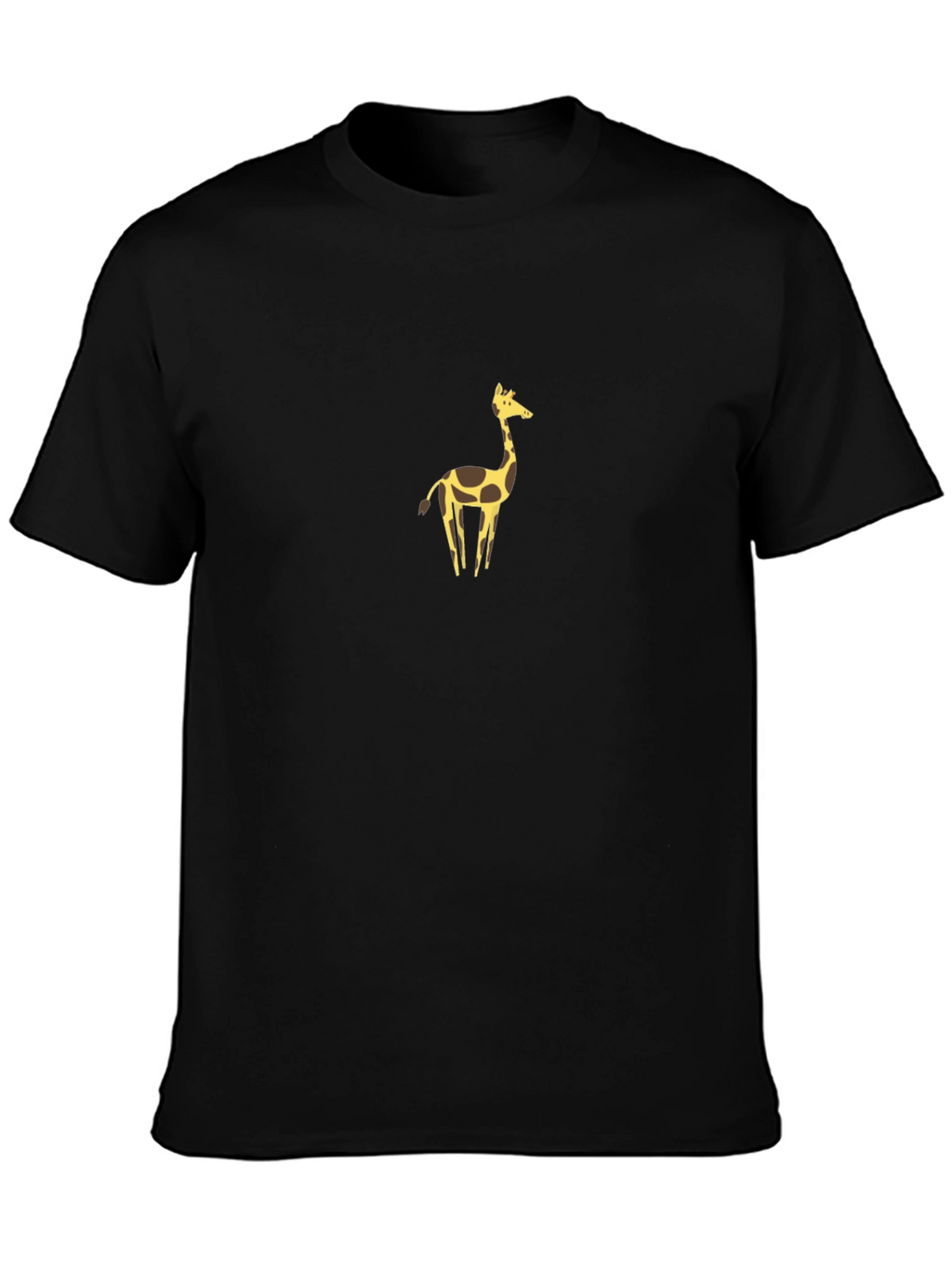 Giraffe Graphic Tee - Trendy Mens Black T-Shirt