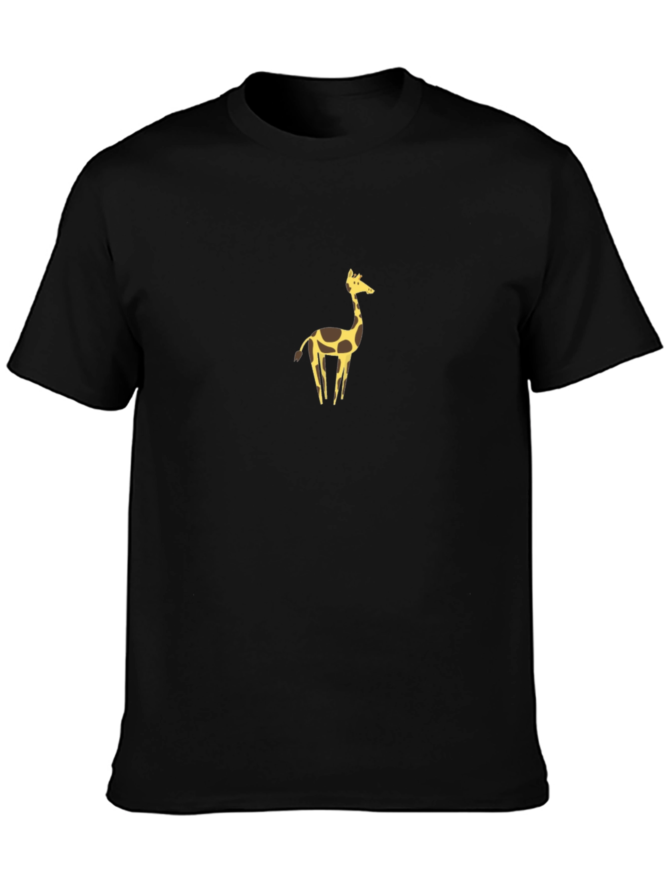 Giraffe Graphic Tee - Trendy Mens Black T-Shirt