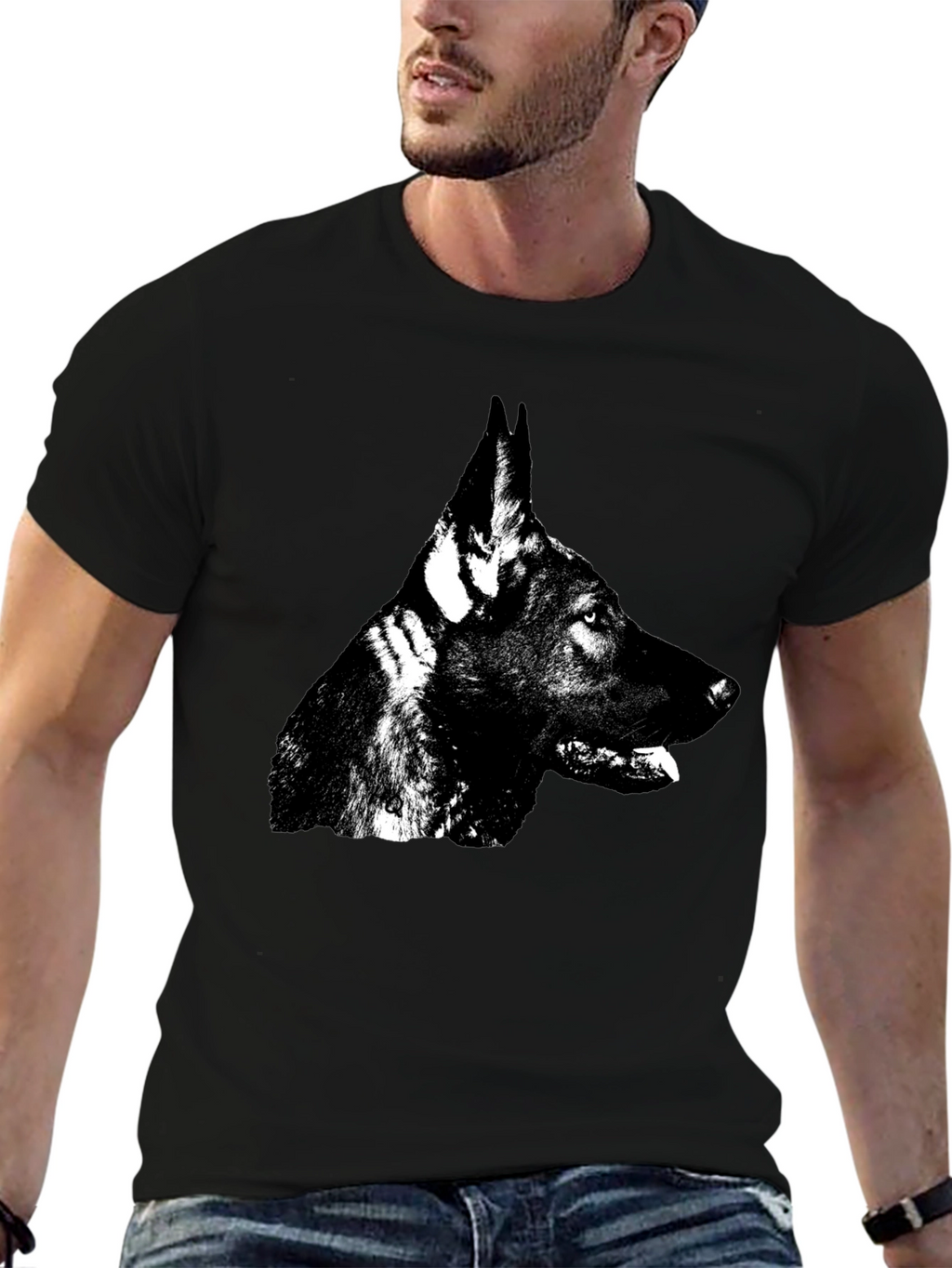 German Shepherd Dog T-Shirt - Black Graphic Tee