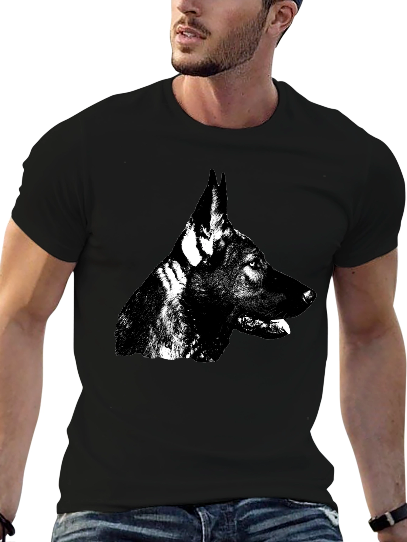 German Shepherd Dog T-Shirt - Black Graphic Tee