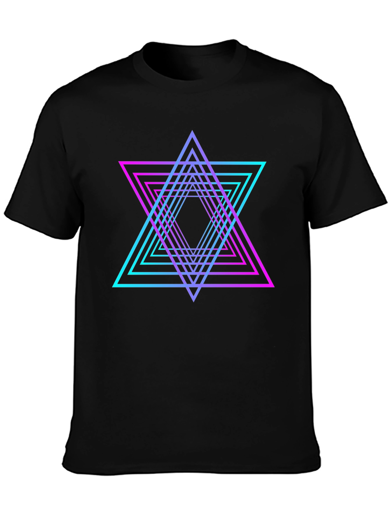 Neon Geometric Star T-Shirt