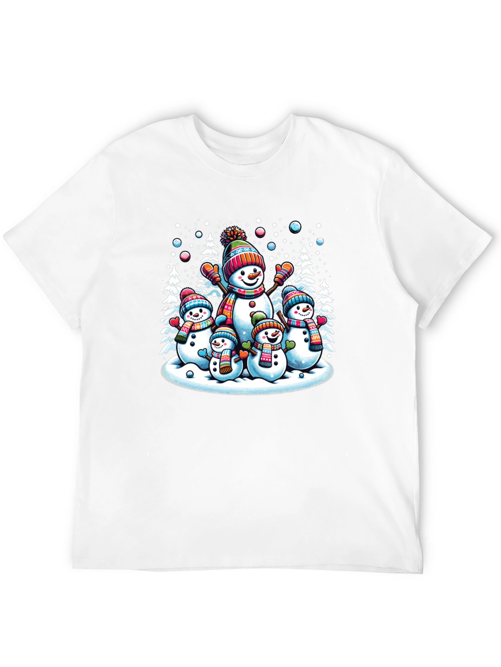 Festive Snowman Family Graphic Tee