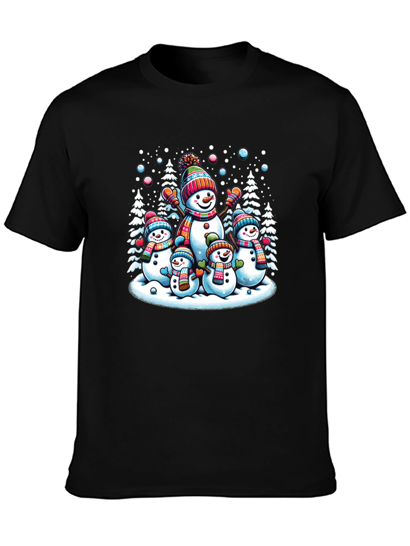Festive Snowman Family Graphic Tee