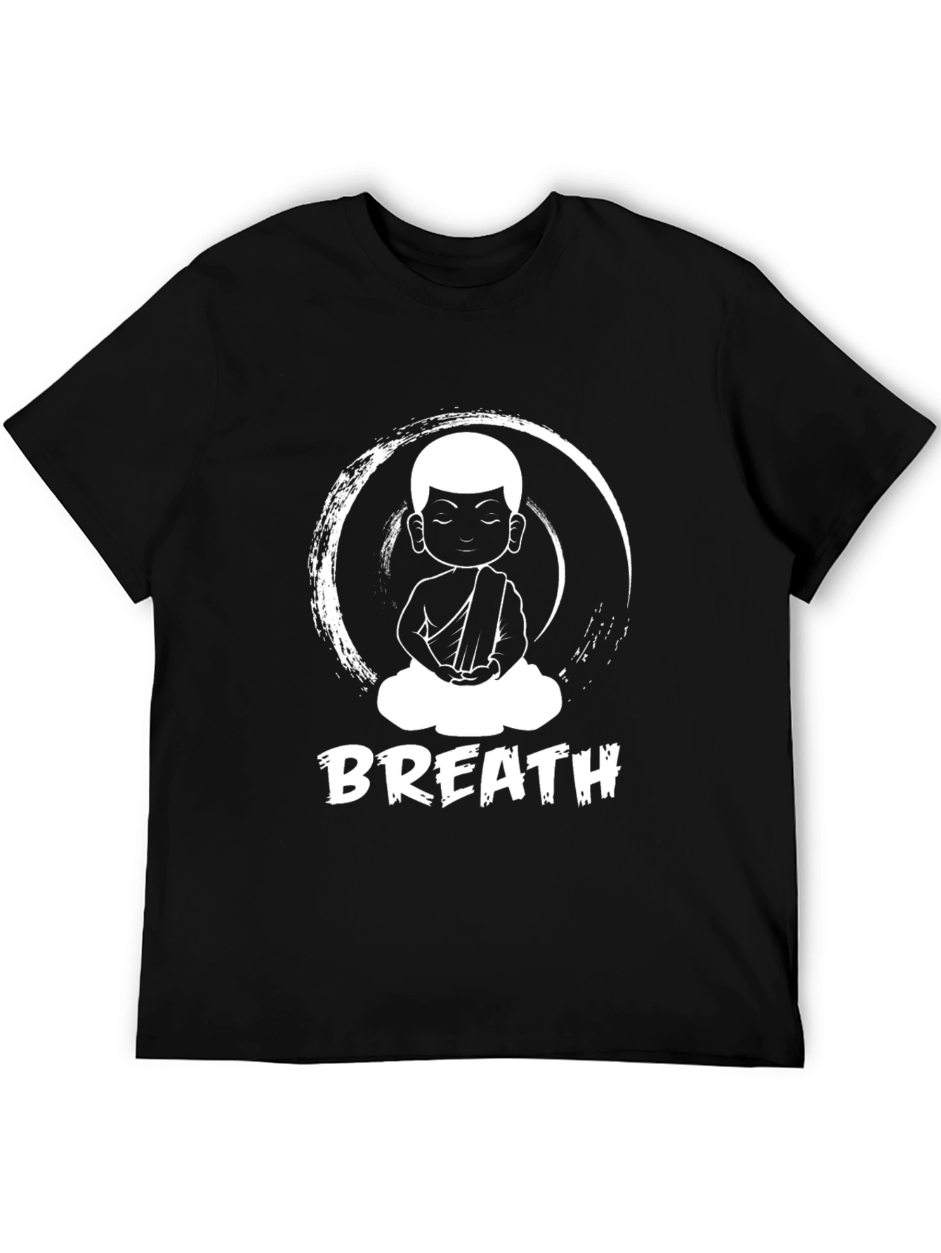 Breath Graphic T-Shirt - Zen Monk Design