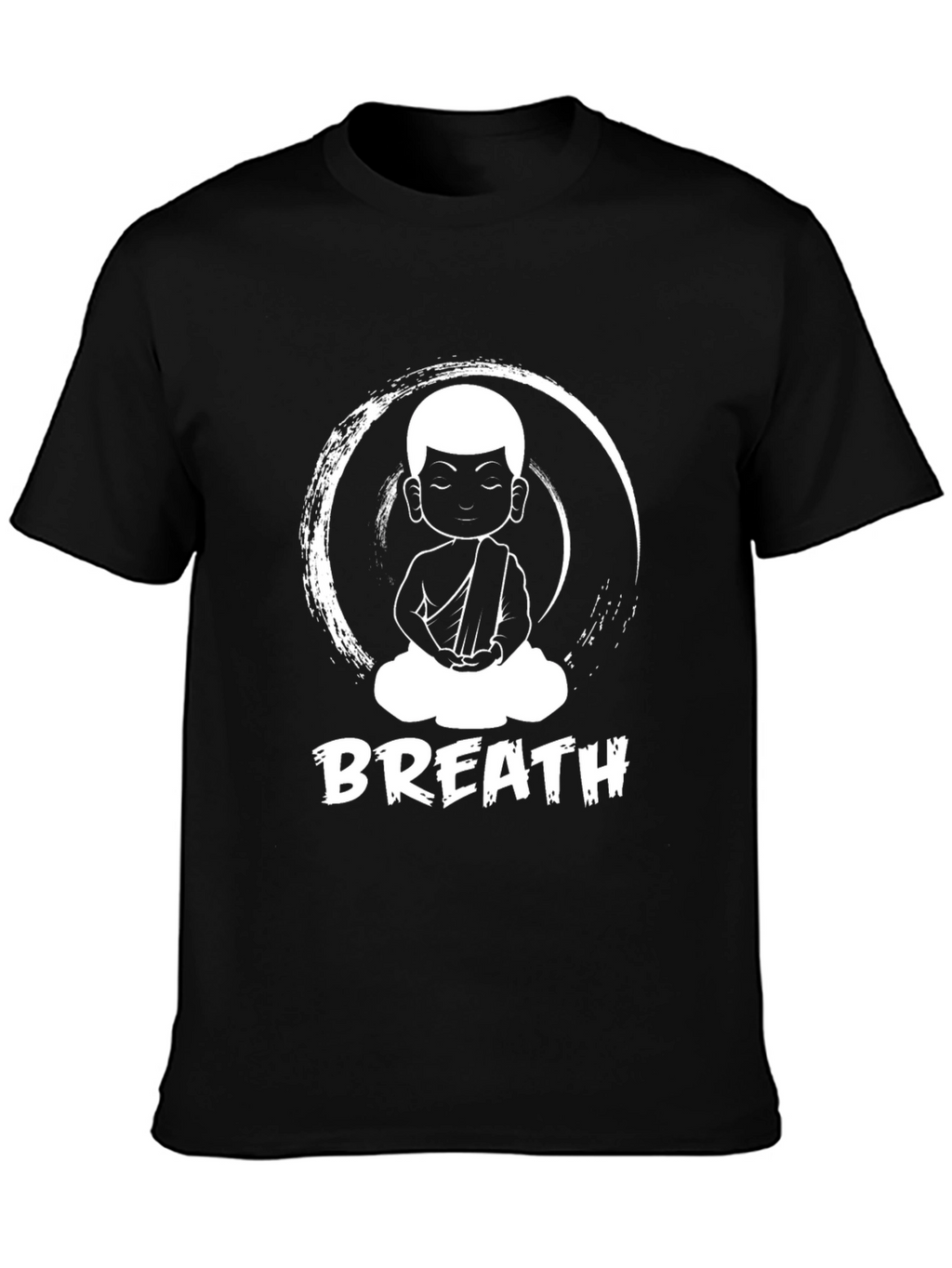 Breath Graphic T-Shirt - Zen Monk Design