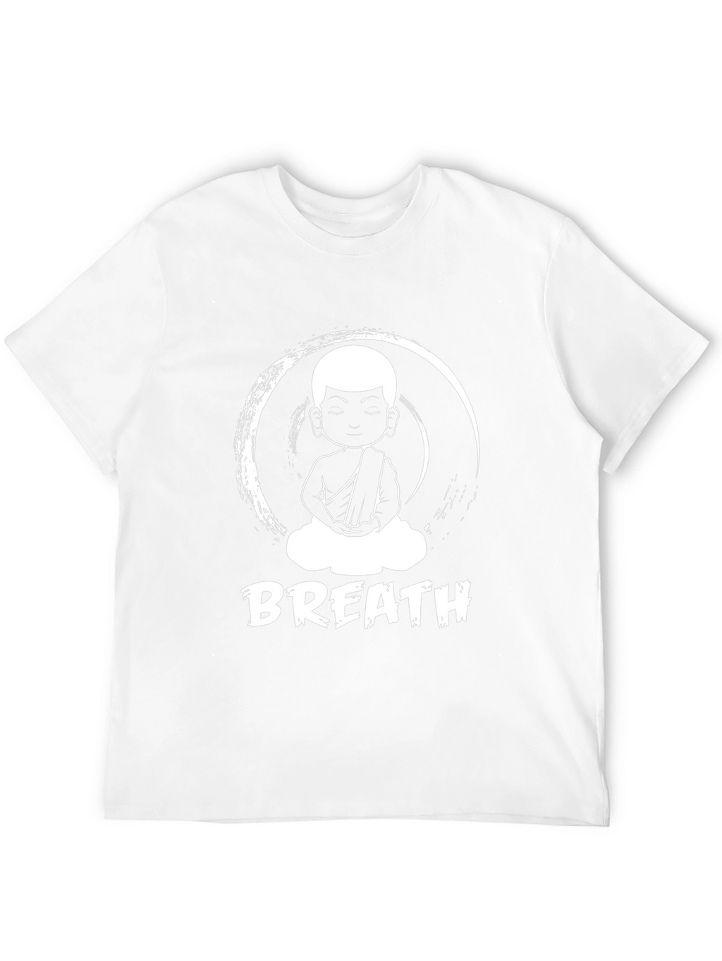 Breath Graphic T-Shirt - Zen Monk Design