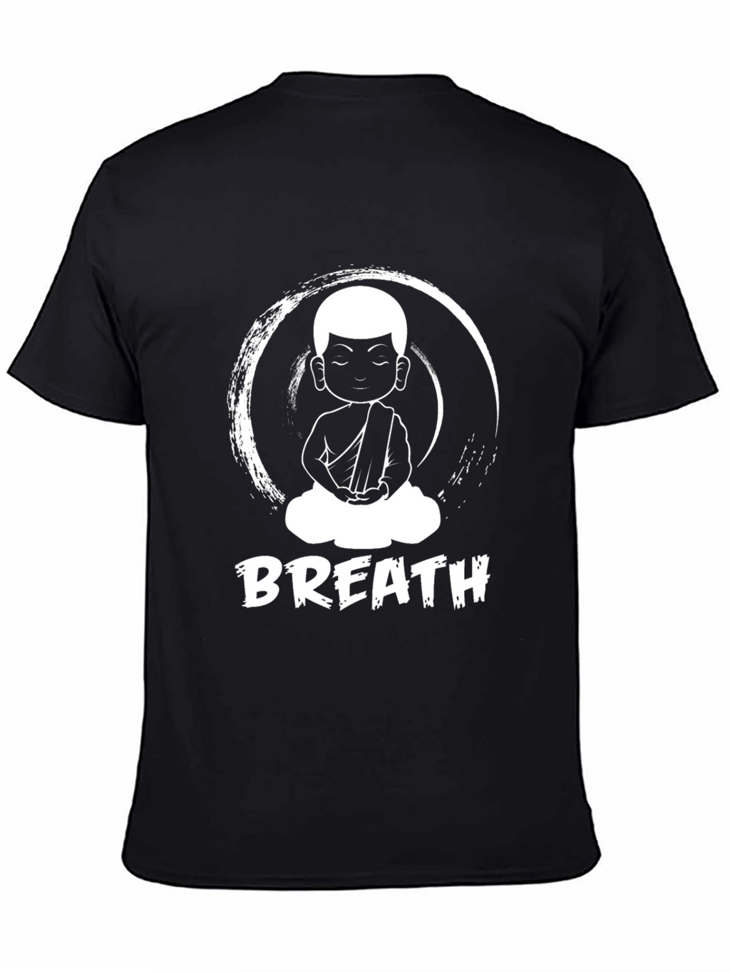 Breath Graphic T-Shirt - Zen Monk Design